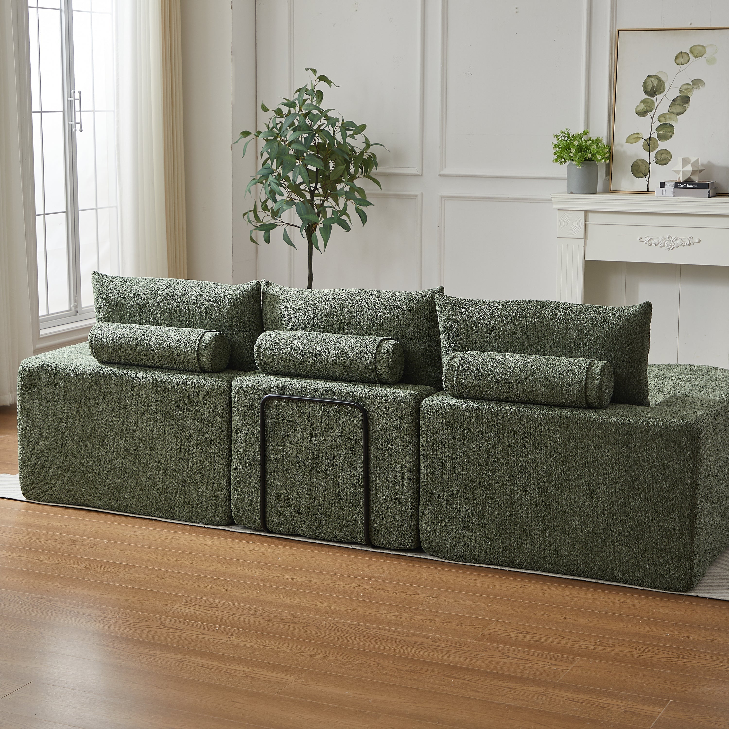 Chenille Sofa Modular L-Shaped Chaise Lounge - No Assembly - Image 7