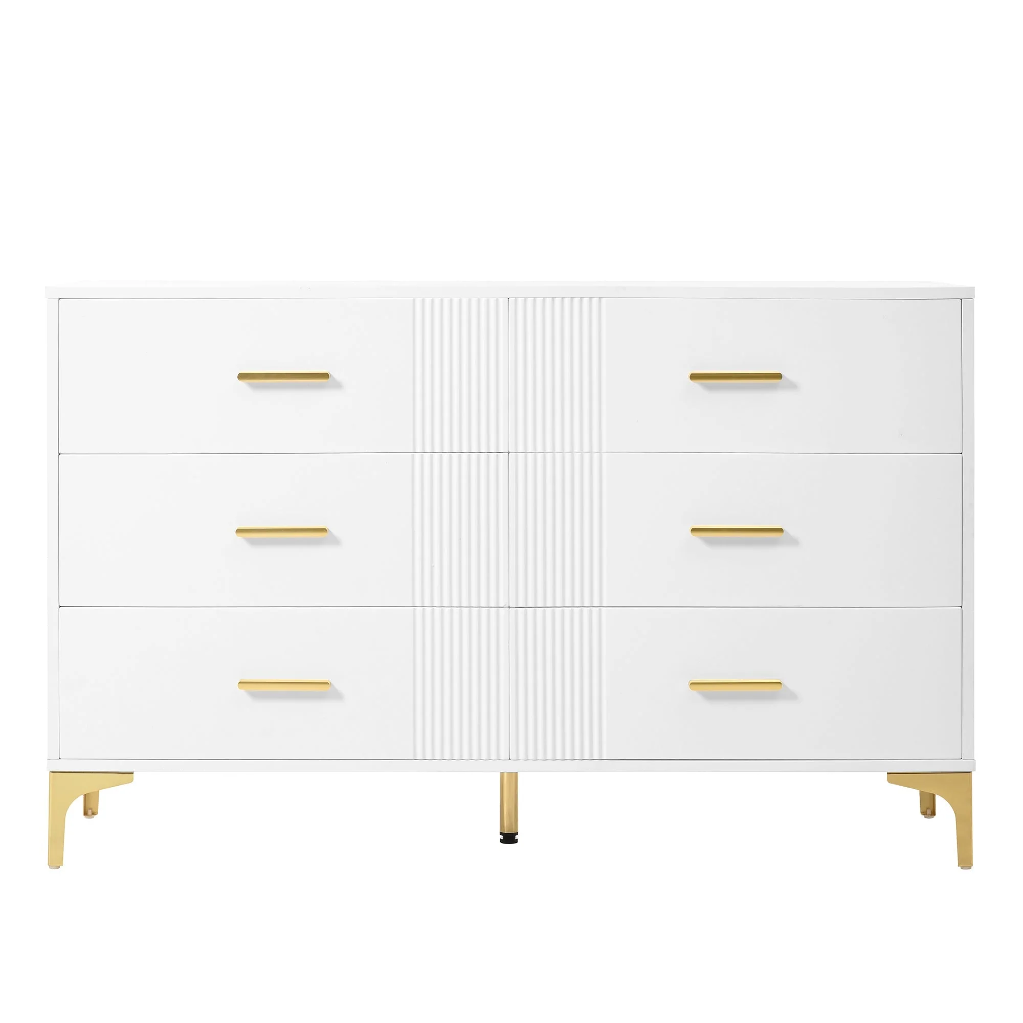 Chest of drawers 6 drawers for living room and bedroom, white - Image 10