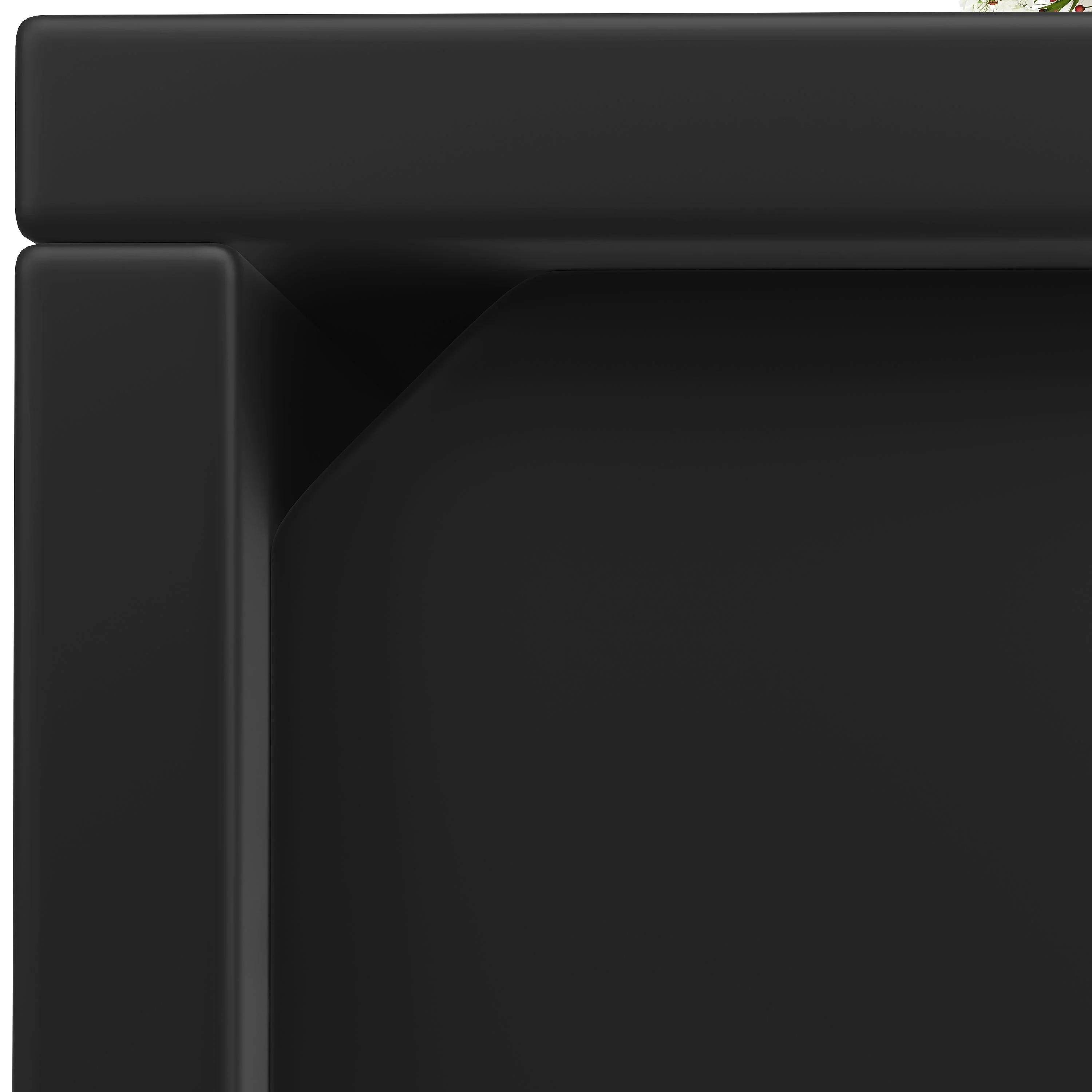 Chest of Drawers Cabinet, Modern 6-Drawer Hollow Door LED Light, Black - Image 8