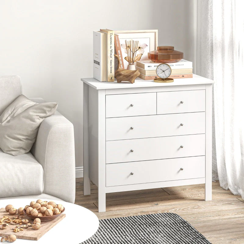 Chest of Drawers Sideboard, Quiet Opening/Closing, Anti-Tip, White - Image 7