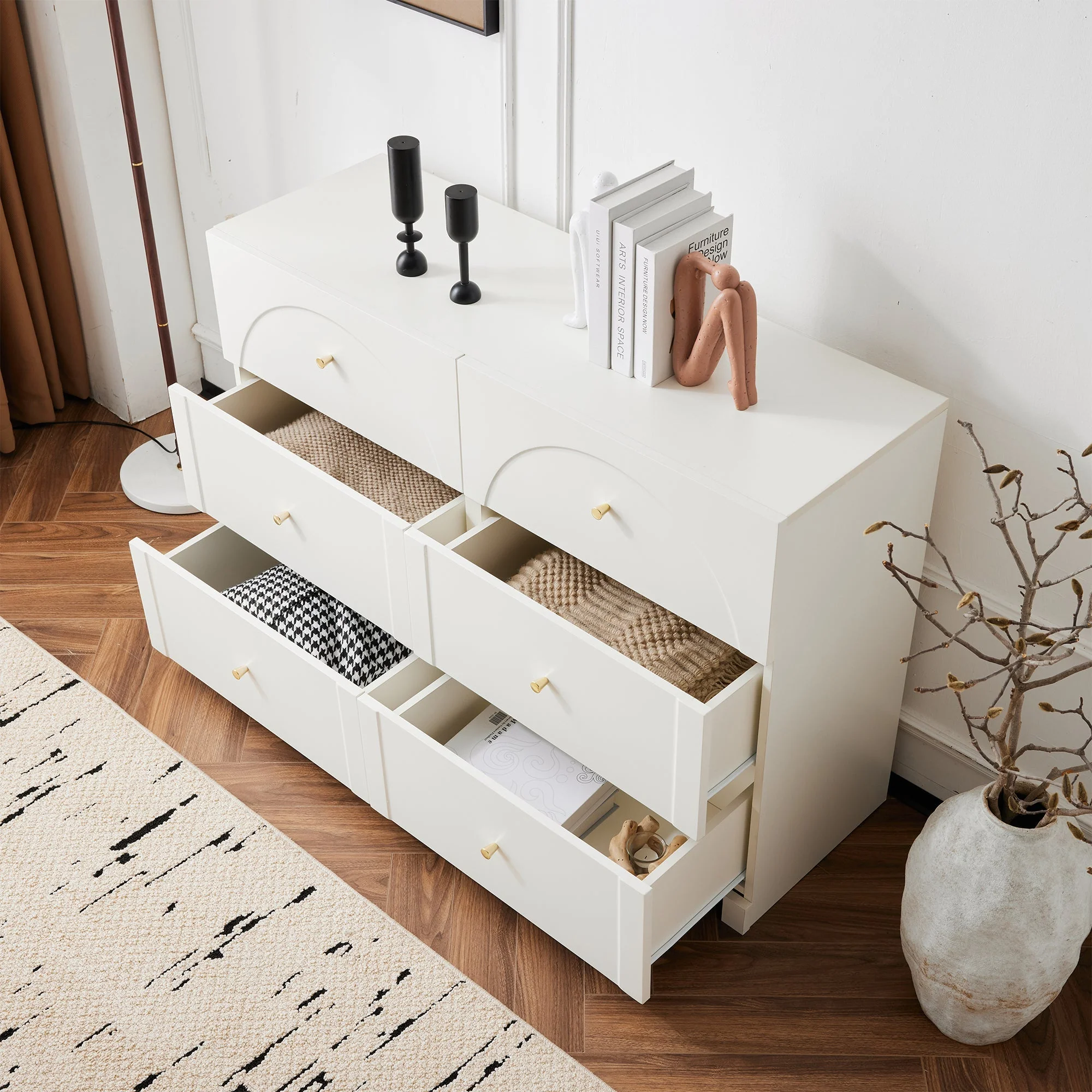 Chest of Drawers with 6 Drawers, White - Image 6
