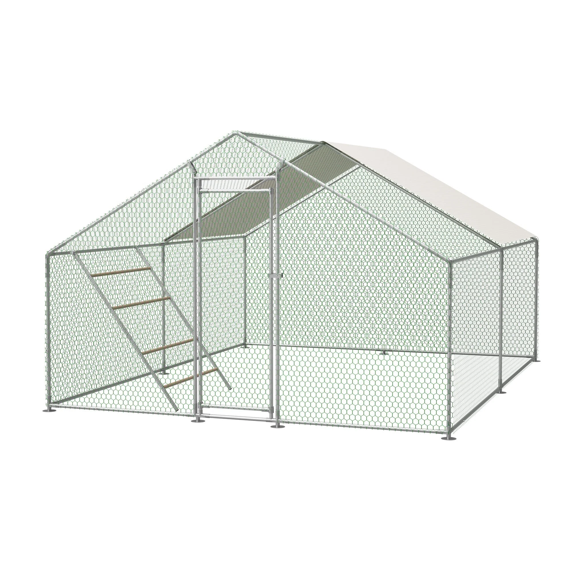 Chicken Coop 3x4m Perch Ladder Safety Lock UV Cover - Reinforced Steel - Image 2