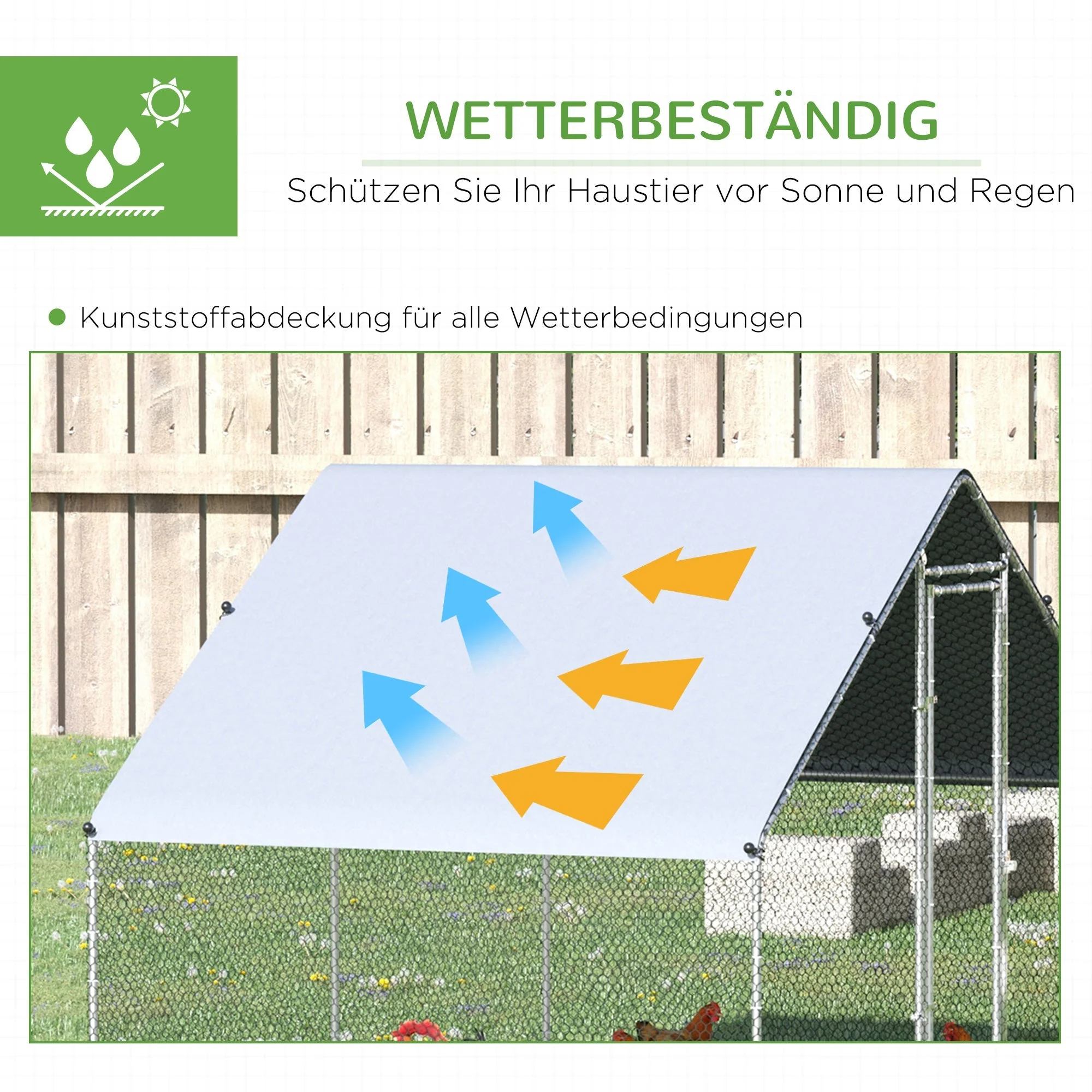 Chicken Coop, 3x6x2m XXL Outdoor, Steel - Image 4