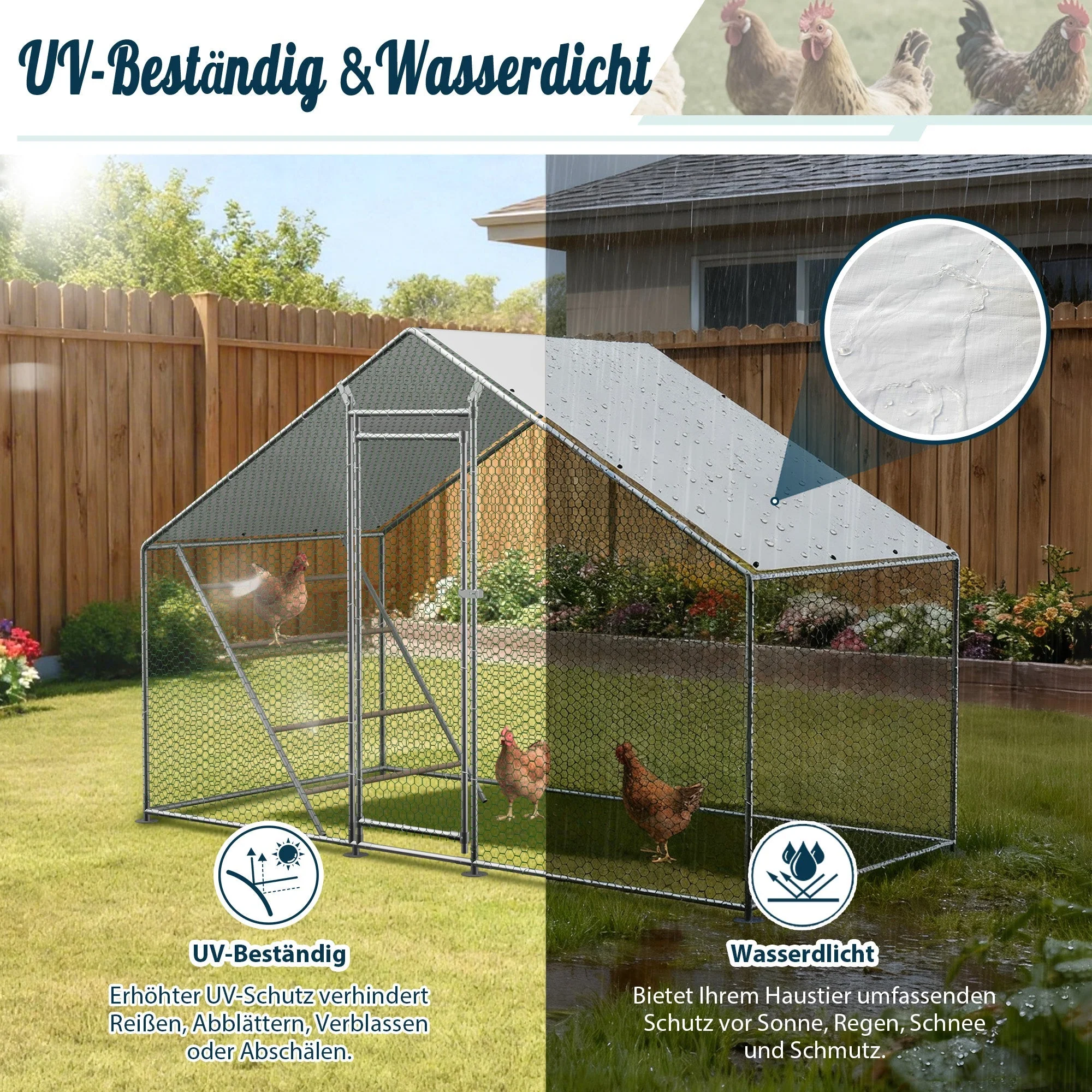 Chicken Coop - Run, Ladder, Secure, Weatherproof - Image 6
