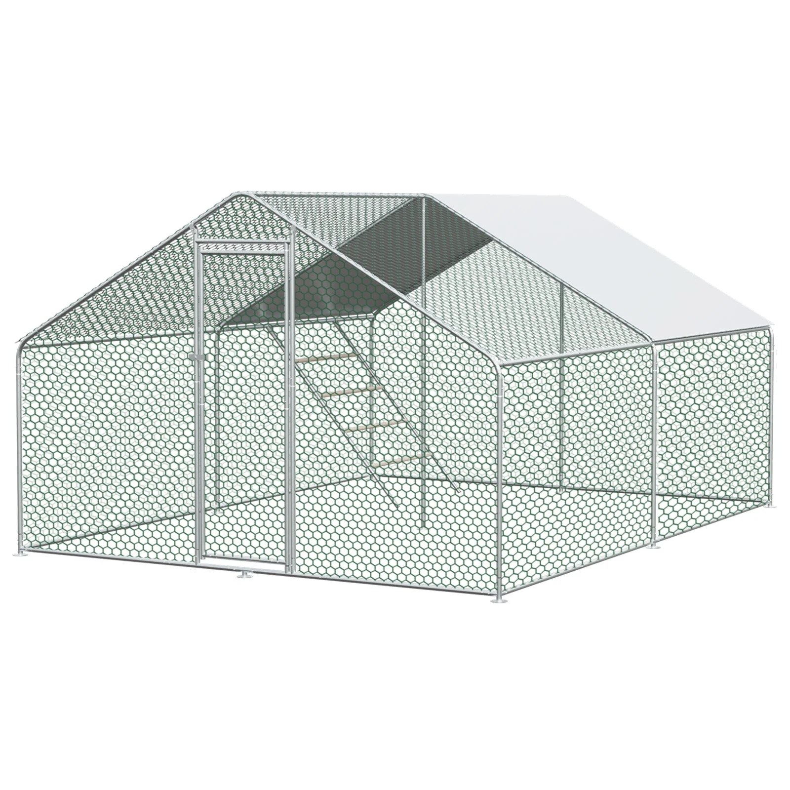 Chicken Run 3x4x2m Safety Lock Waterproof PE Cloth Metal - Image 2