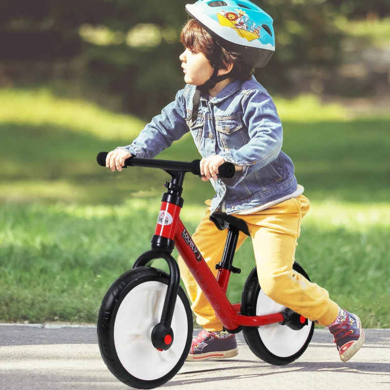 Children's Balance Bike, 2-in-1 with Training Wheels and Pedals, Red - Image 8