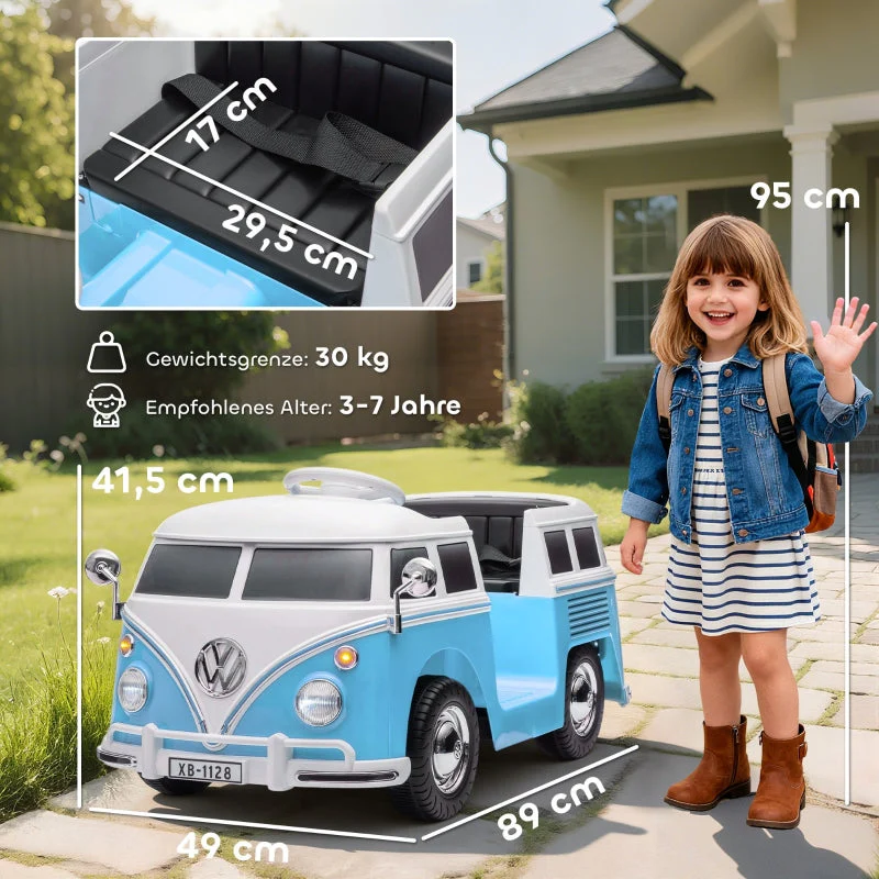Children's Electric Car with 12V Dual Motor and MP3, Blue - Image 11