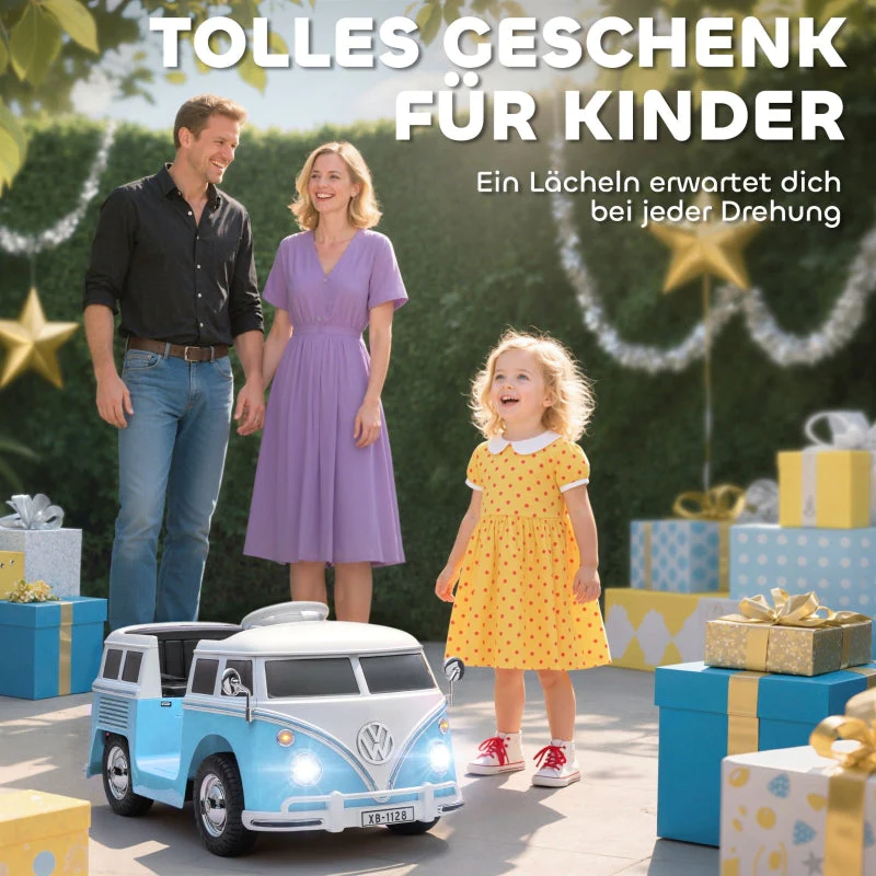 Children's Electric Car with 12V Dual Motor and MP3, Blue - Image 14