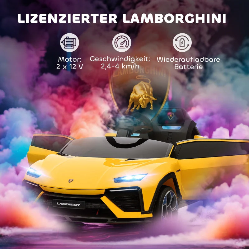 Children's Electric Car with 12V Remote Control and 2 Motors, Yellow - Image 4