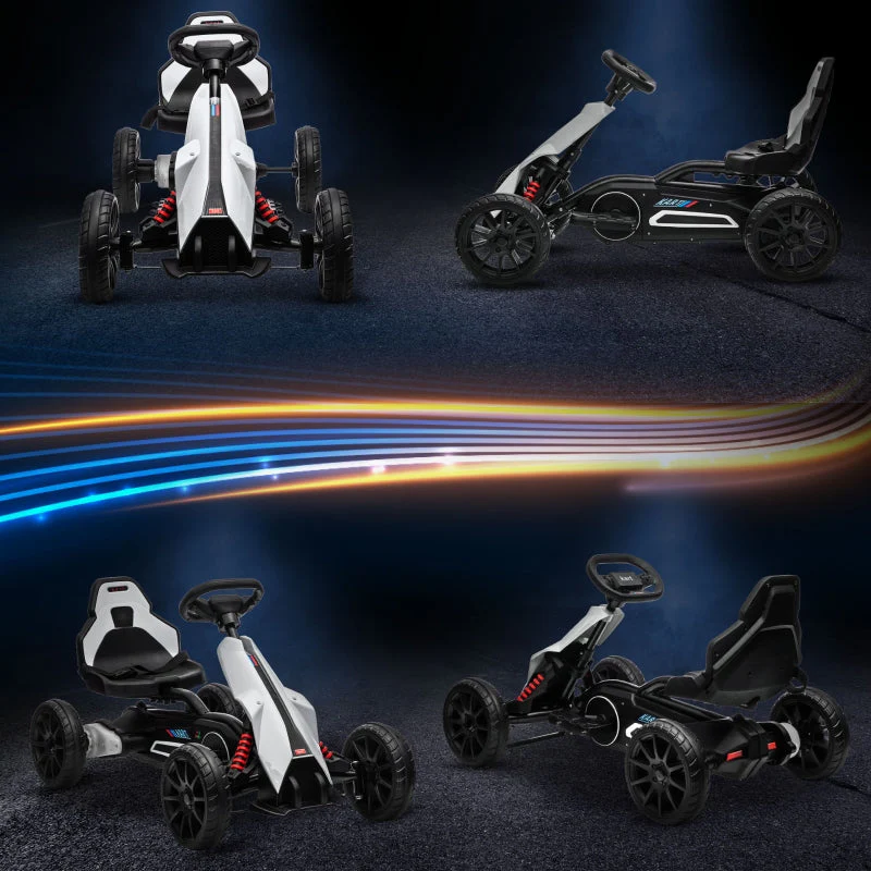 Children's Electric Go-Kart 12V Drift Kart with Adjustable Mode, Safety Belt, White - Image 7