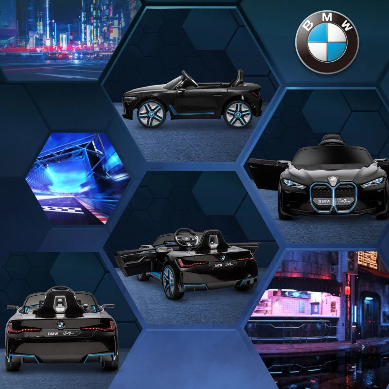 Children's Ride-on Car with Remote Control and Multimedia Player, Black - Image 8