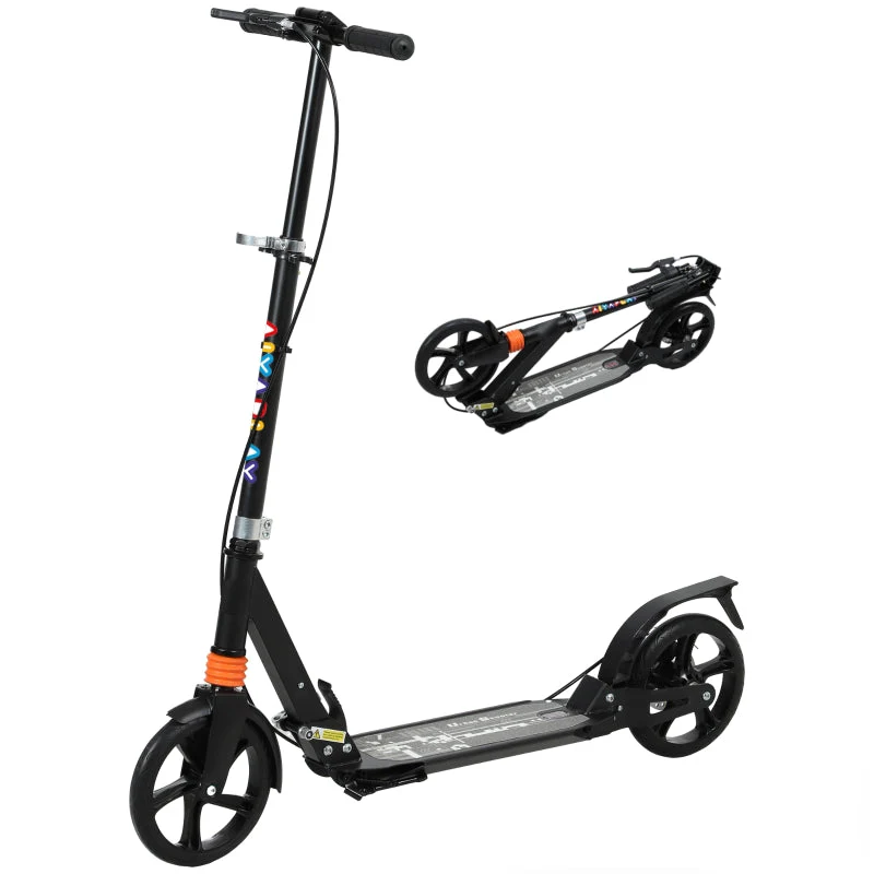 Children's Scooter with Adjustable Handlebars and Foldable Frame, Black - Image 7