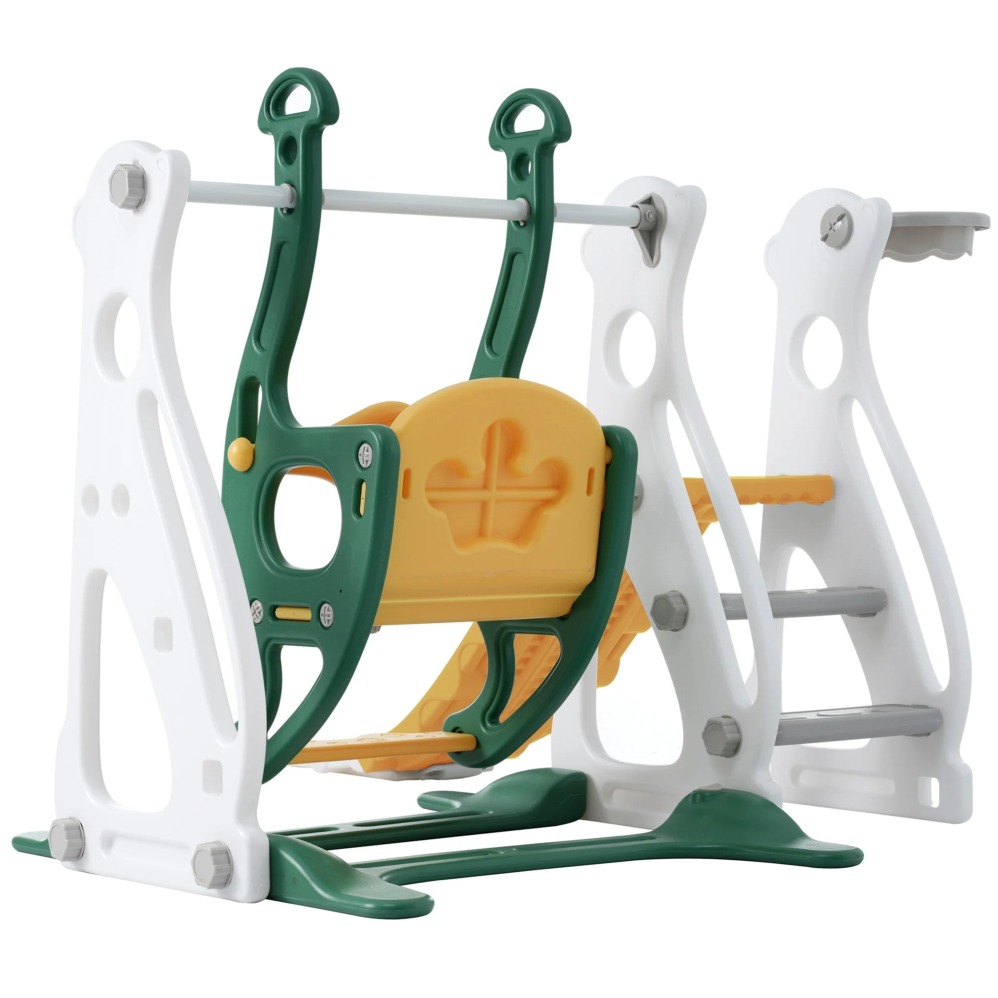 Children's slide with swing, 4 in 1 with slide, staircases, and basketball frame for indoor - Image 12
