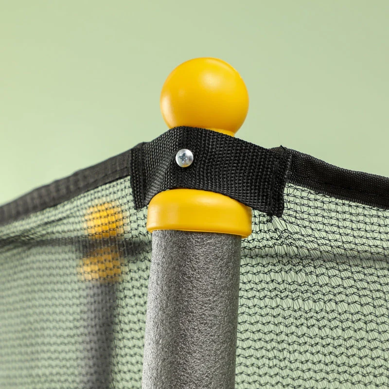 Children's Trampoline, Ø140 cm, with Safety Net, Black Steel Plastic - Image 8