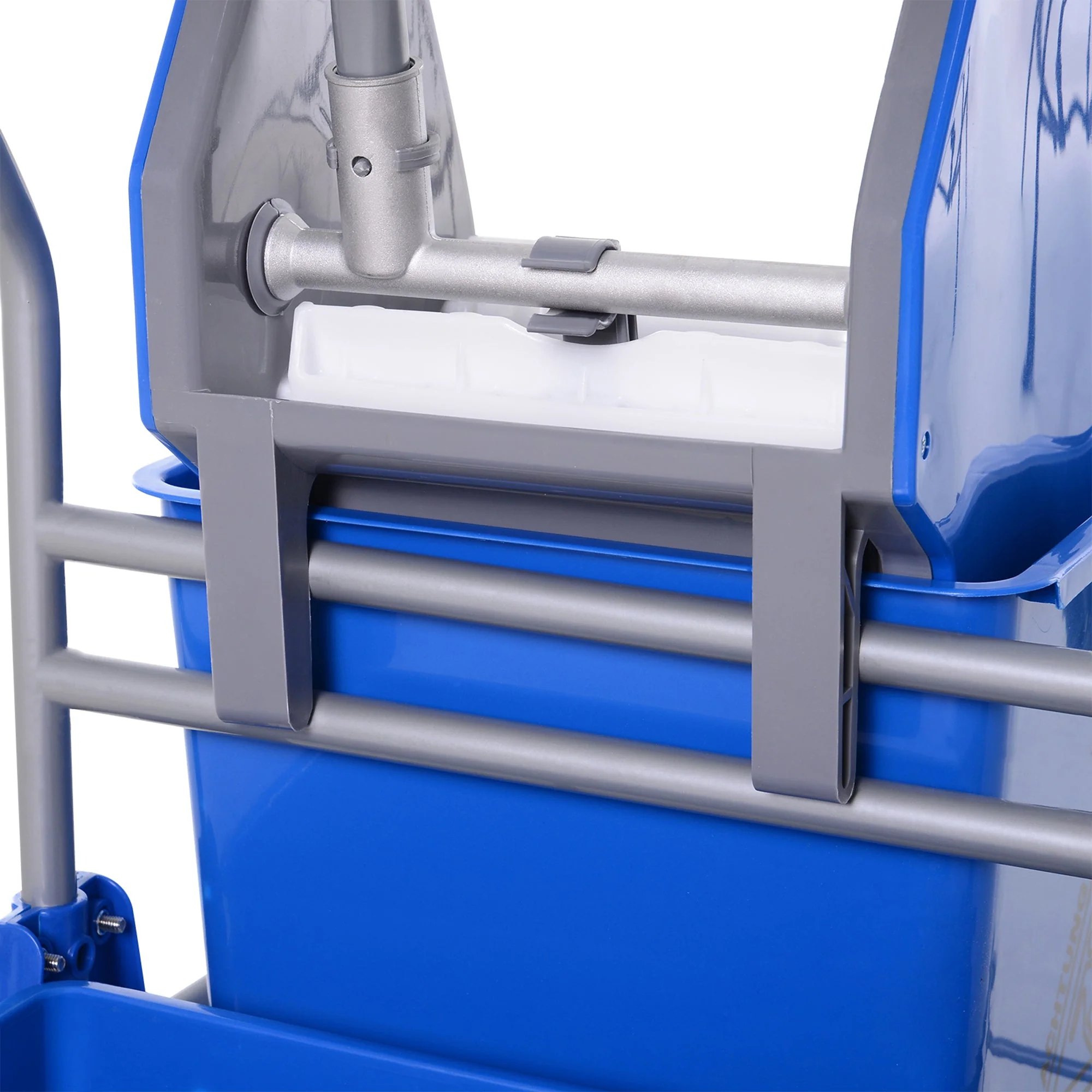Cleaning Cart Mobile Mop Bucket, 25 Liters with Wringer and 4 Wheels, Blue - Image 7