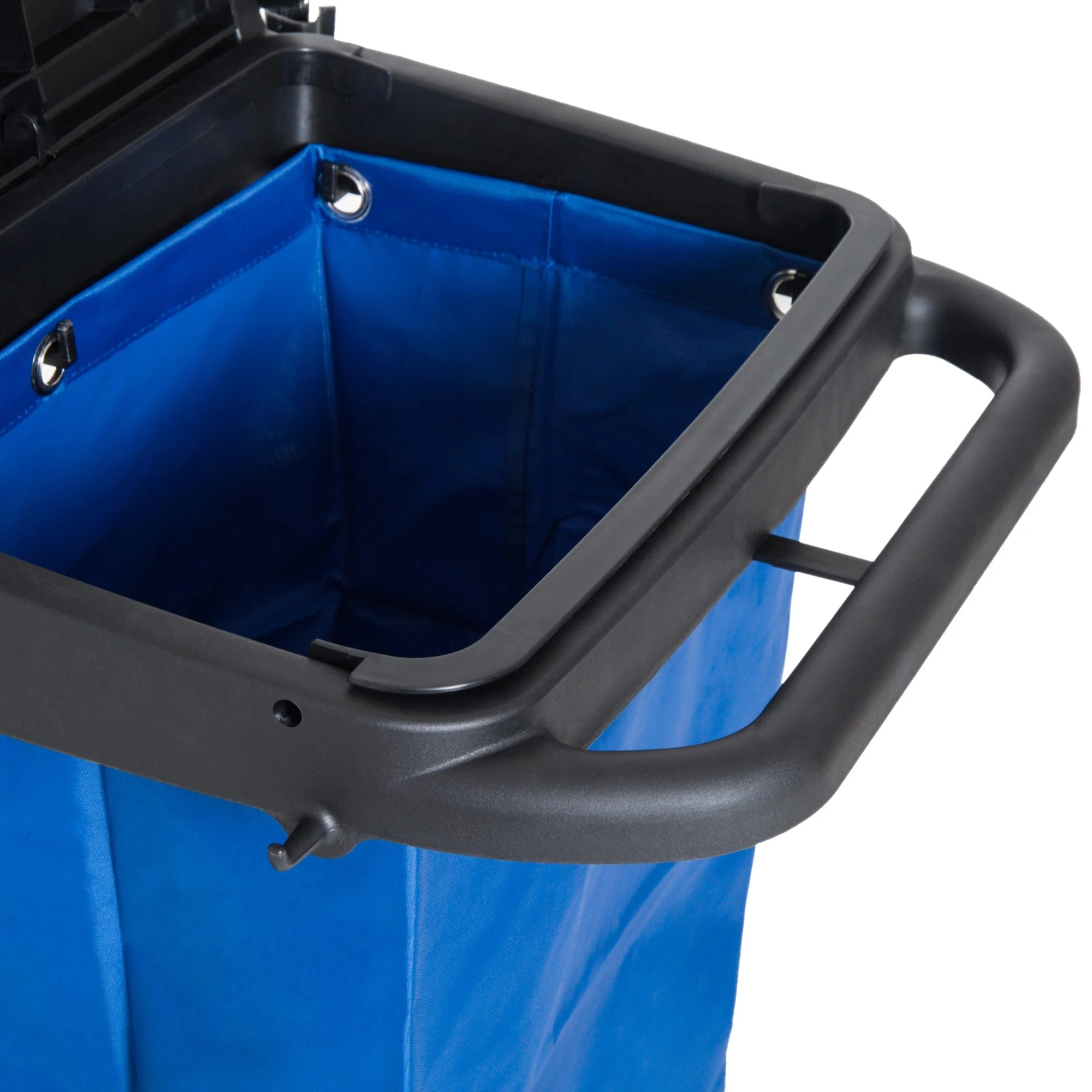 Cleaning Trolley 4-Wheel System Professional Cleaning 111x63.3x103cm, Black/Blue/Orange - Image 7
