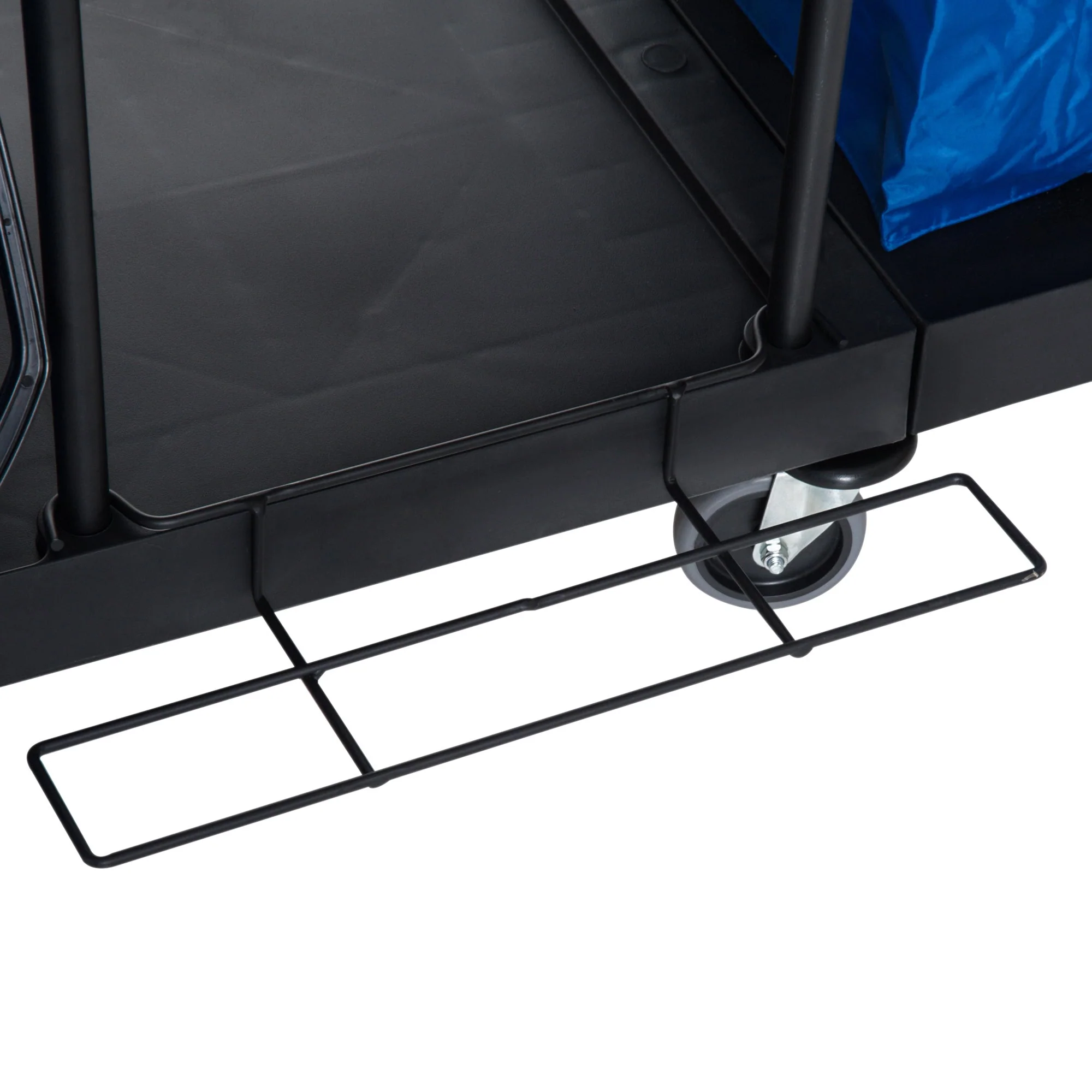 Cleaning Trolley 4-Wheel System Professional Cleaning 111x63.3x103cm, Black/Blue/Orange - Image 8