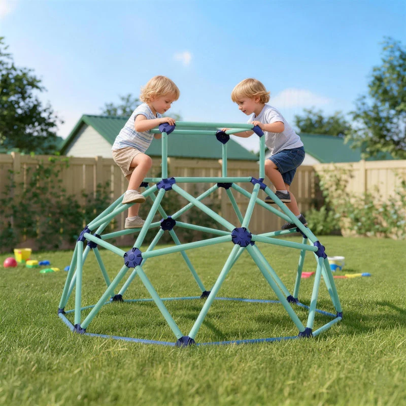 Climbing Dome, Ø182.5cm UV-Resistant Waterproof Frame for Ages 3-8, Blue Plastic - Image 2