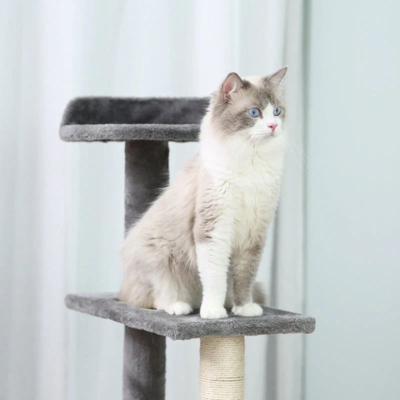 Climbing Tree Cat Tree, 5 Layers, Beige Grey - Image 7