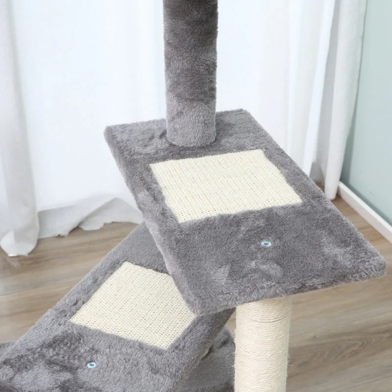 Climbing Tree Cat Tree, 5 Layers, Beige Grey - Image 8