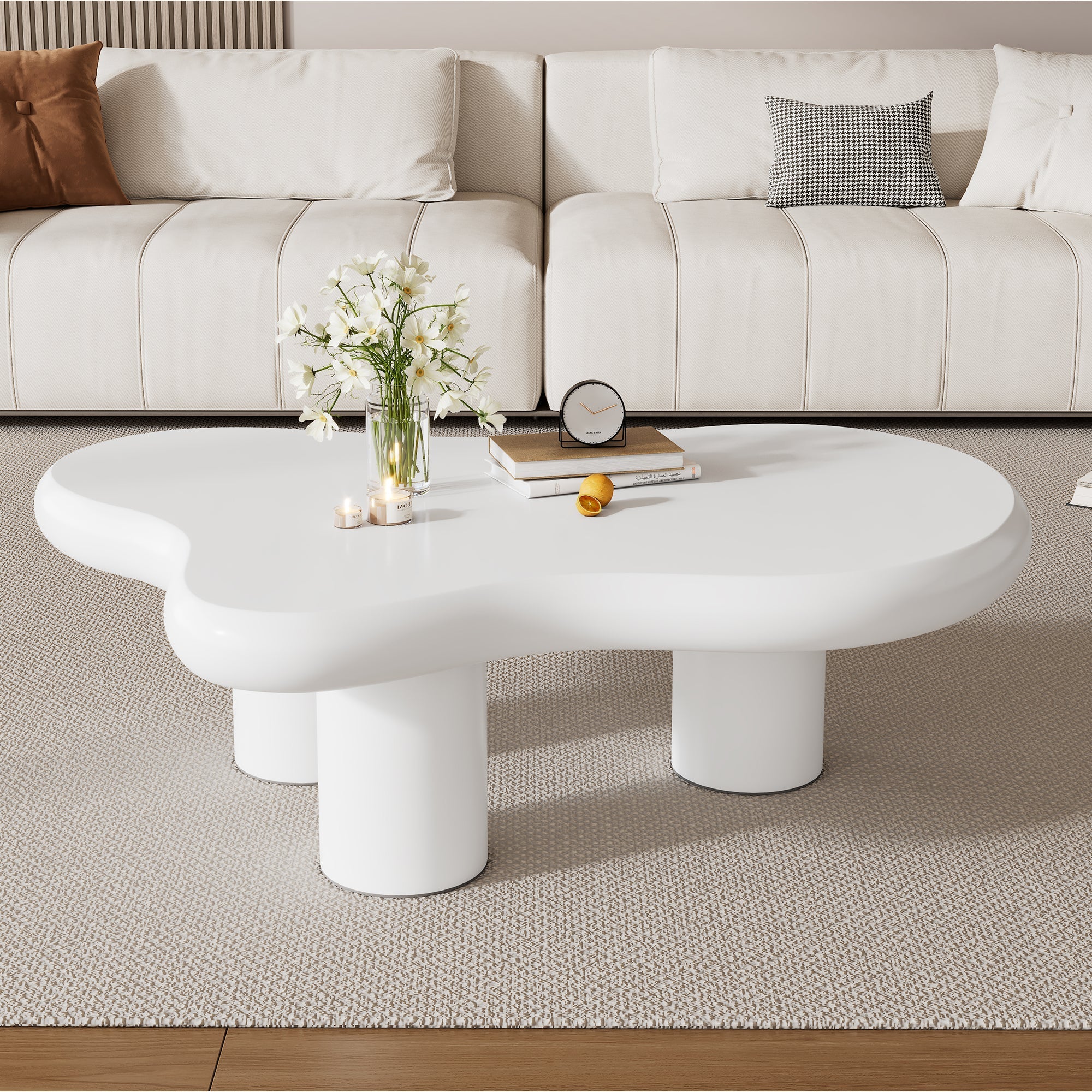 Cloud Coffee Table, Irregular Shape 97cm MDF Lacquered - Image 2