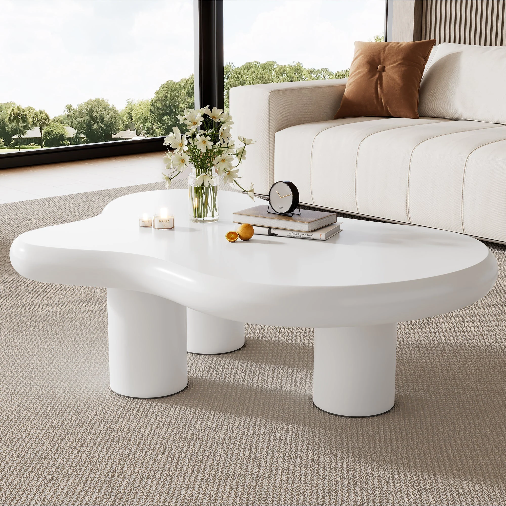 Cloud Coffee Table, Irregular Shape 97cm MDF Lacquered - Image 6