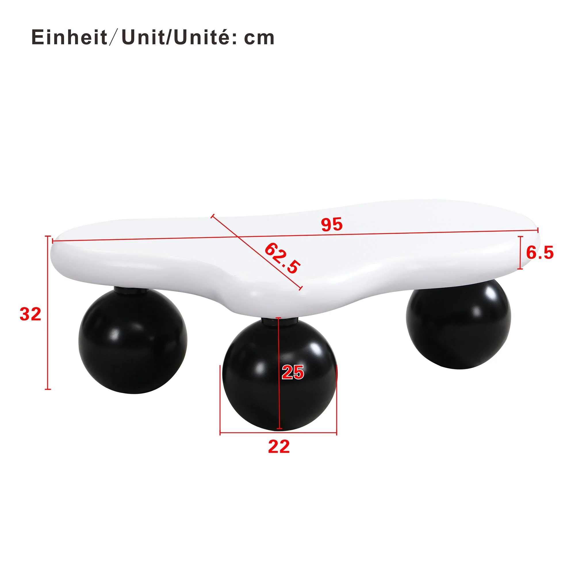Cloud Style Coffee Table LED Lighting 16 Colors Round Leg Design - Image 8