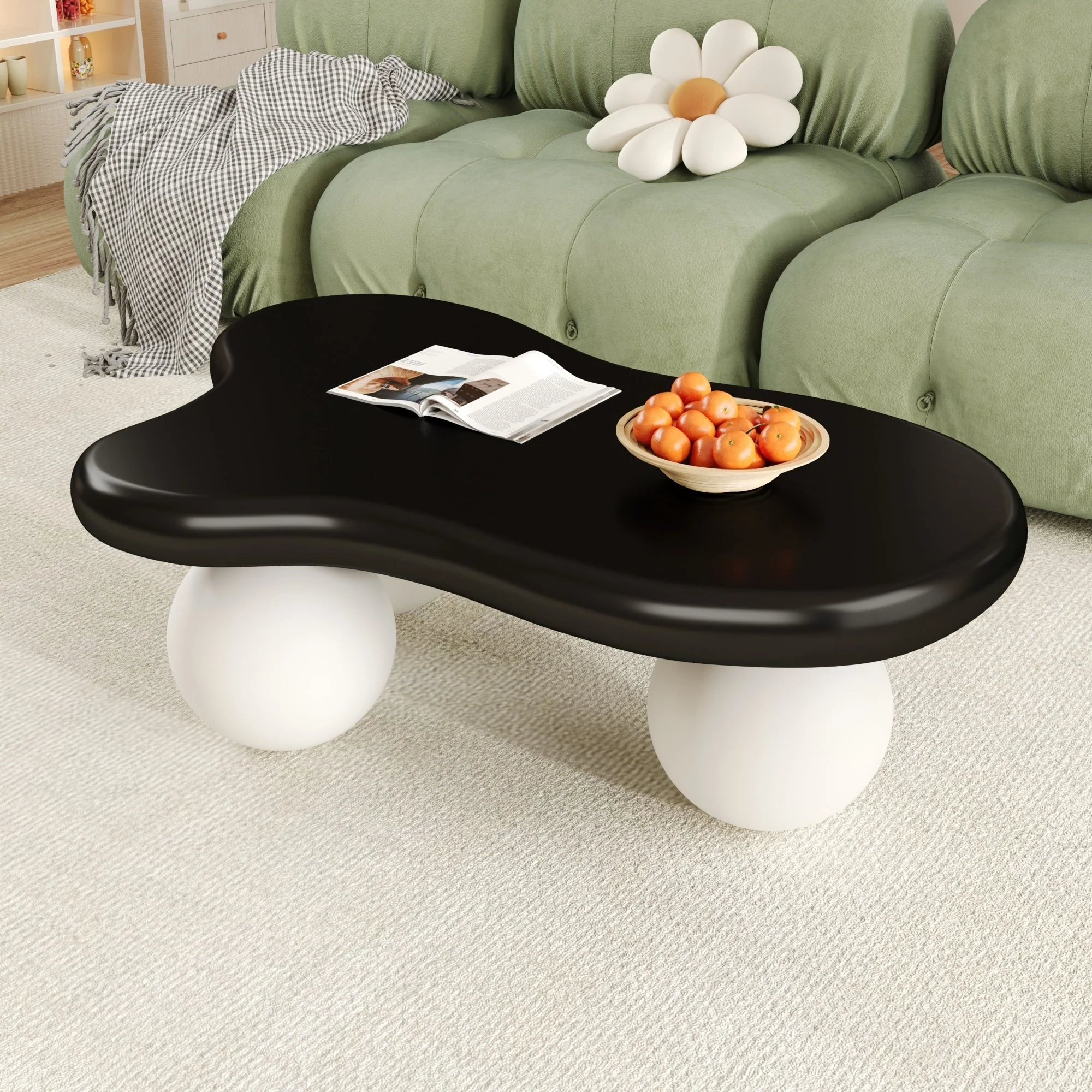 Cloud Style Coffee Table LED Lighting Cloud-Shaped Round Leg - Image 4