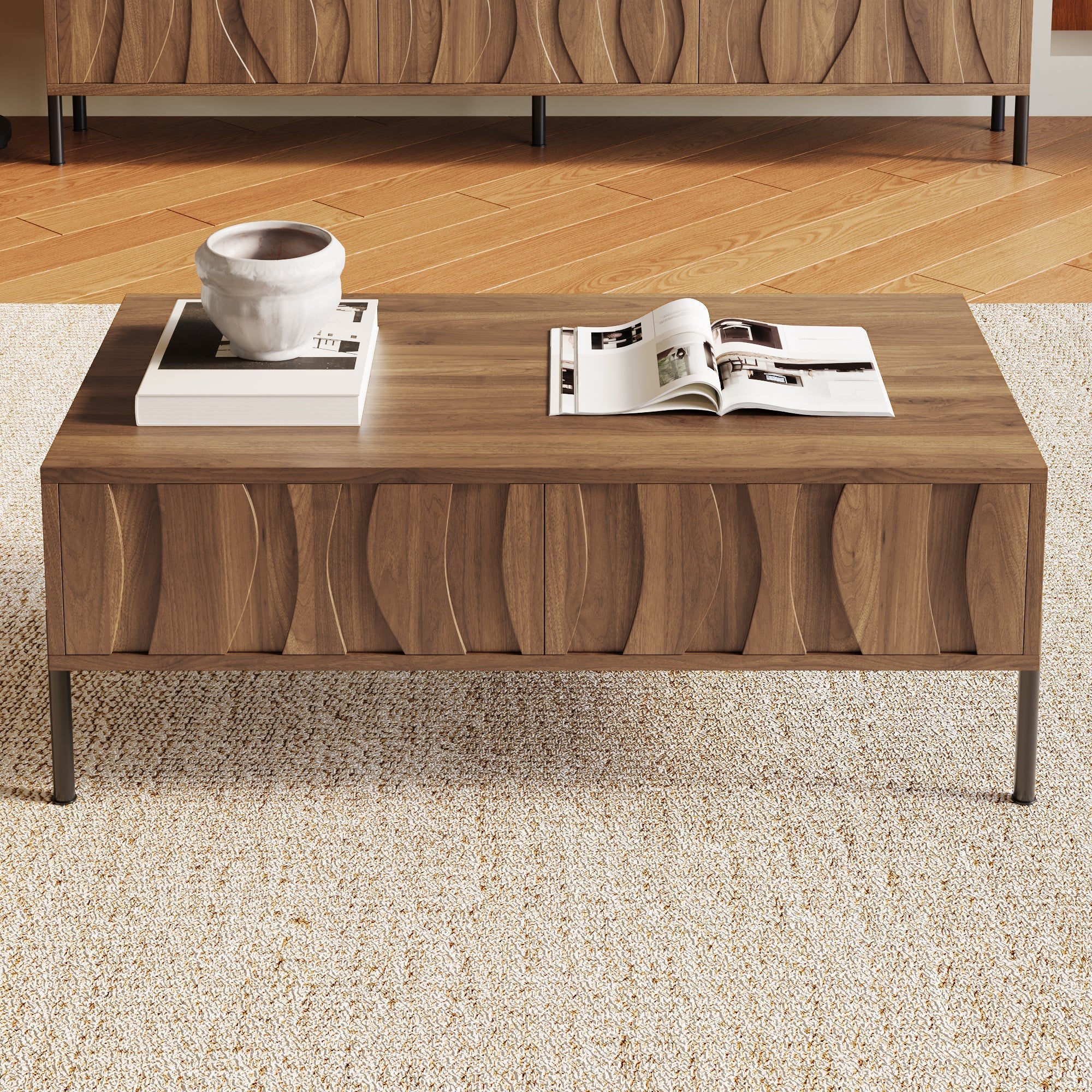 Coffee Table Modern Retro Style 105x55x41 cm - Image 6