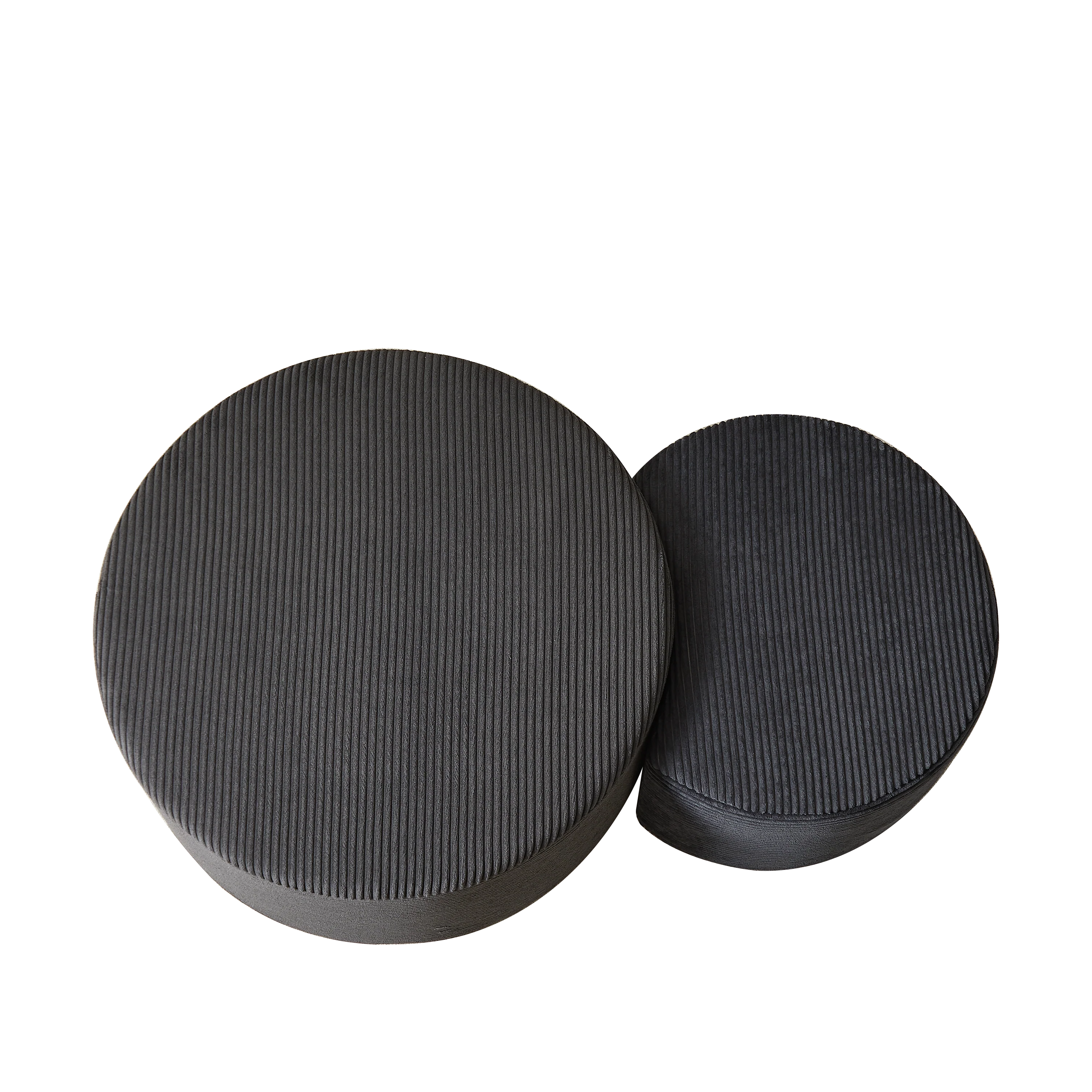 Coffee Table Set, 2-Piece Upholstered Round Foam - Image 4