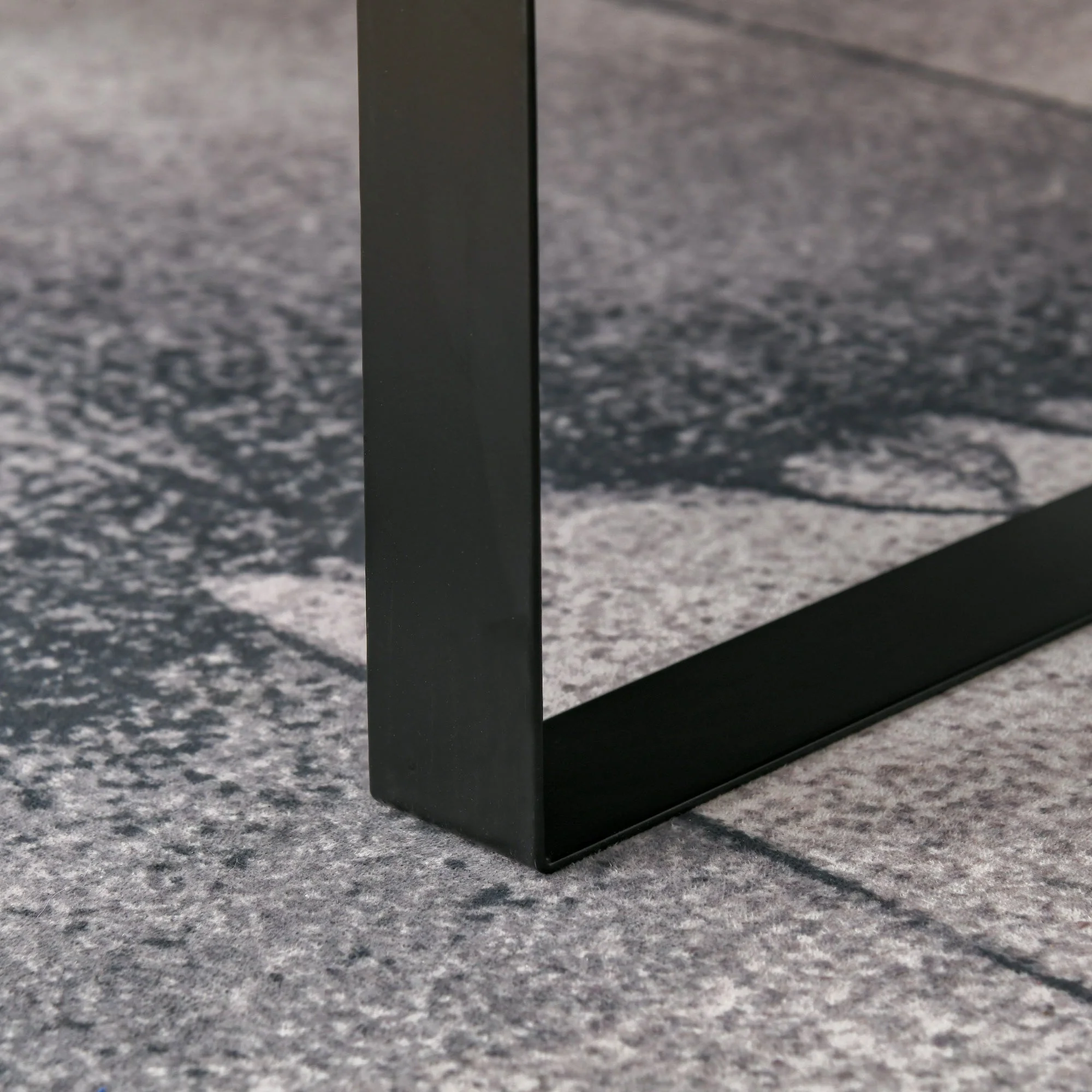 Coffee table side table with drawer & shelves, sturdy steel frame, modern design - Image 7