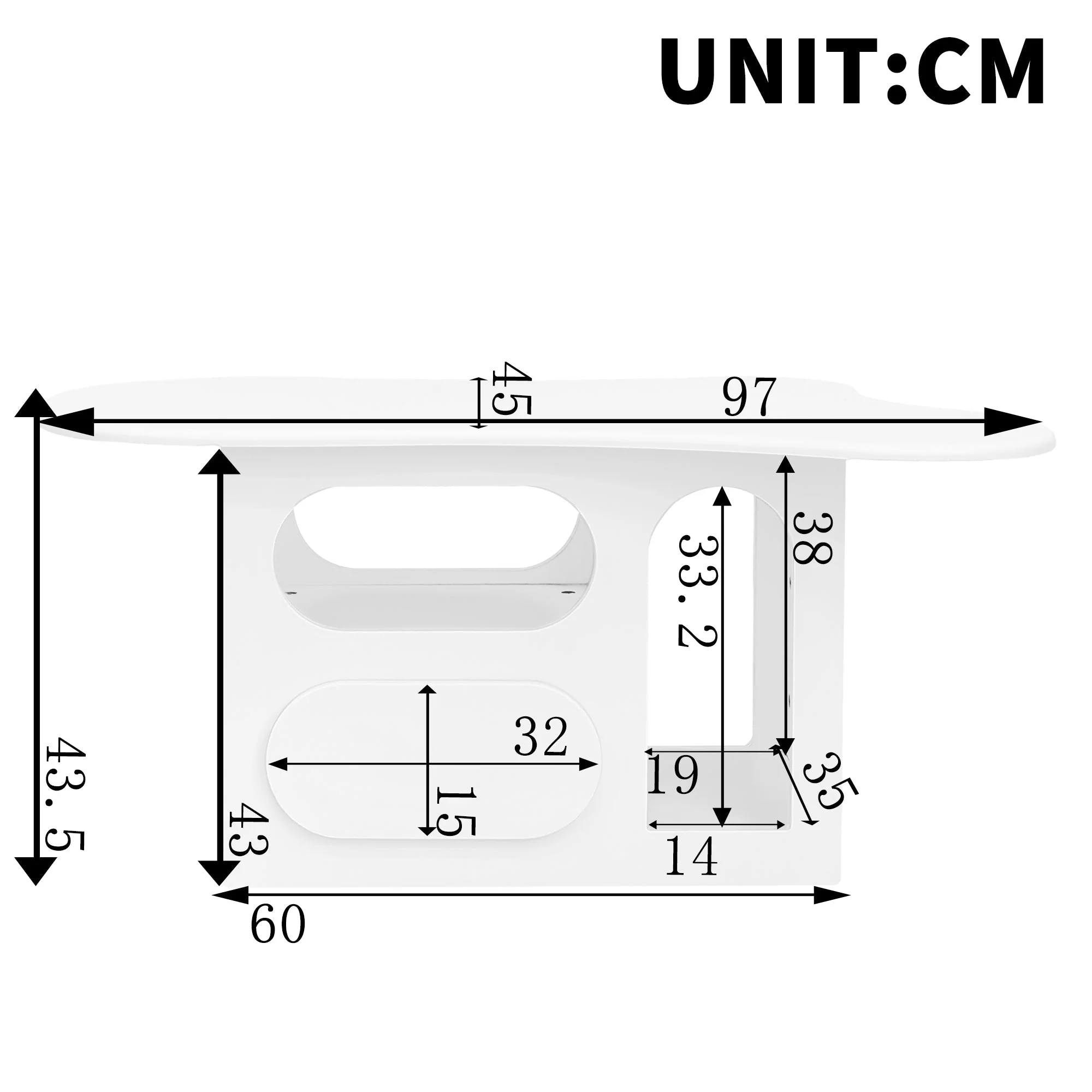Coffee Table with Drawers, Cloud-Shaped with Open Storage, High-Quality Material - Image 9