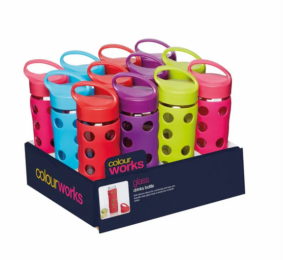 Colour Works Drinks Bottles 450ml Glass