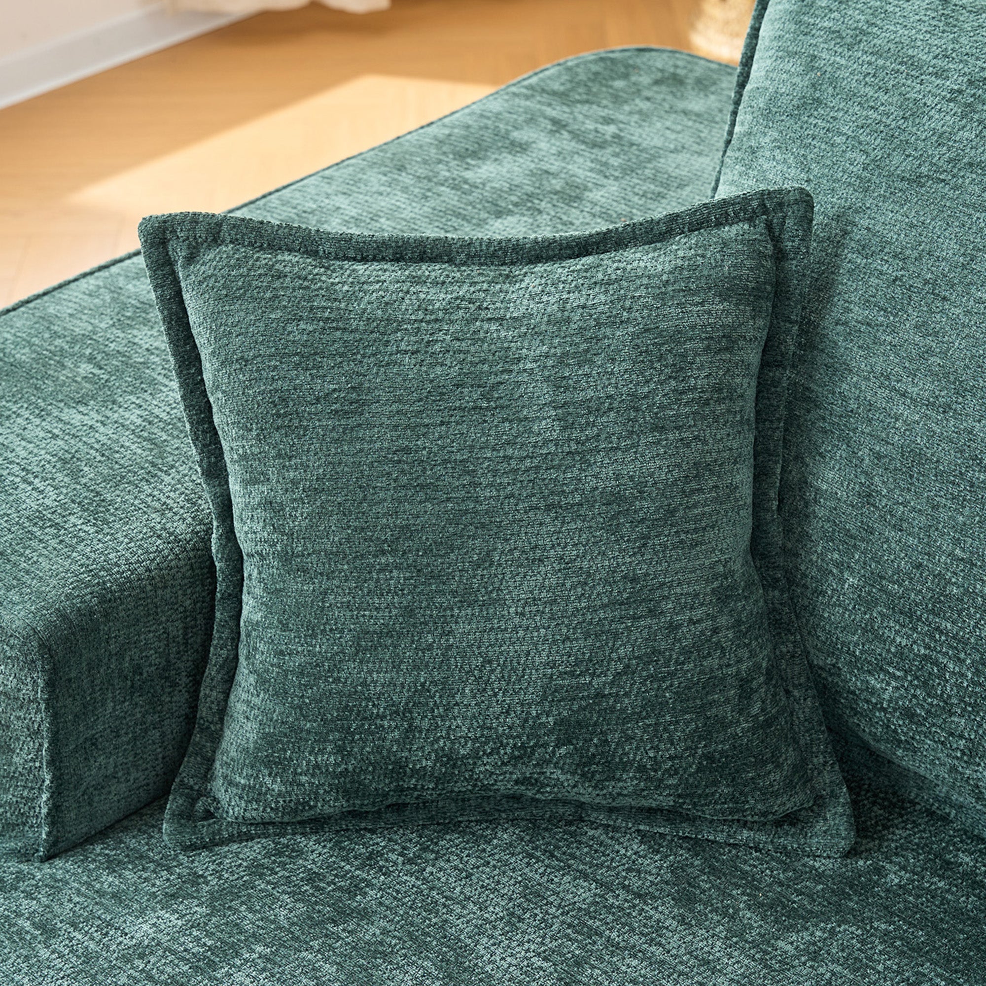 Comfortable 2-Person Sofa with Cushions and Side Pockets, No Assembly Required, Green - Image 6