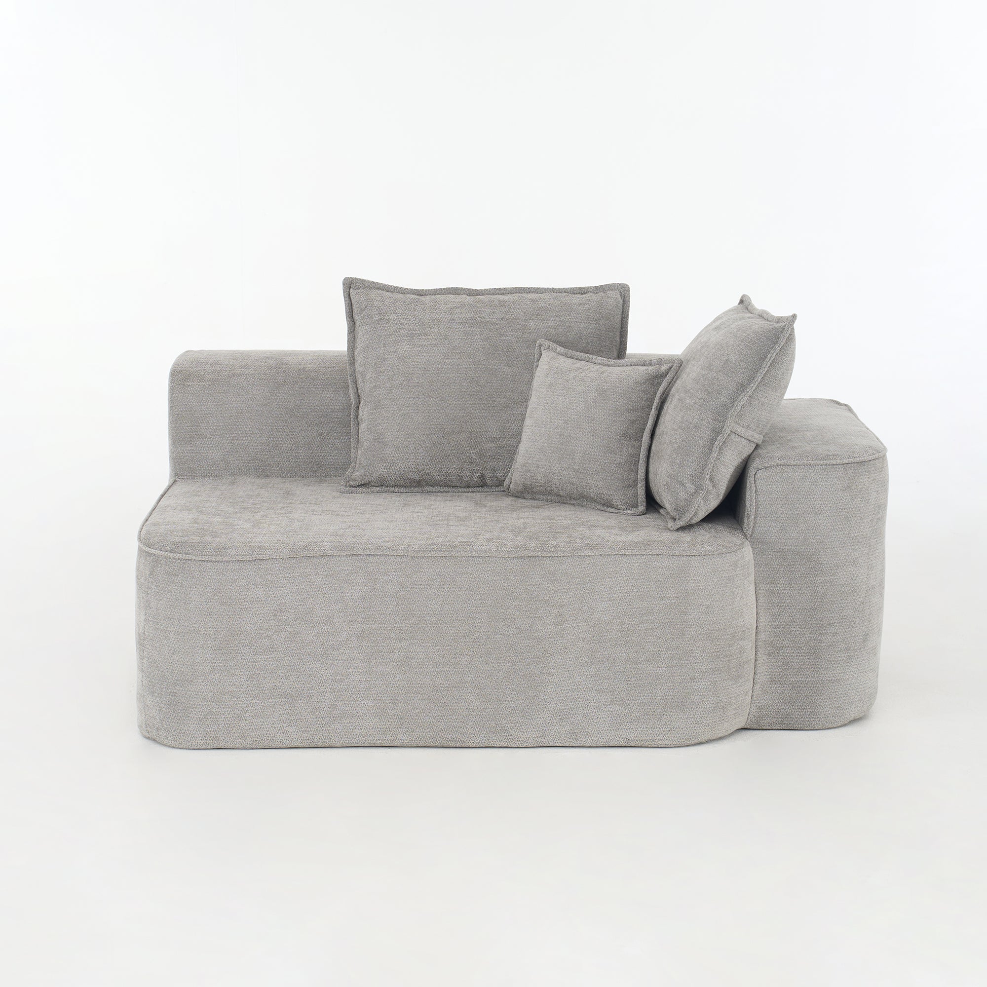 Comfortable 2-Seater Sofa with Side Pockets and Cushions, No Assembly, Grey - Image 10