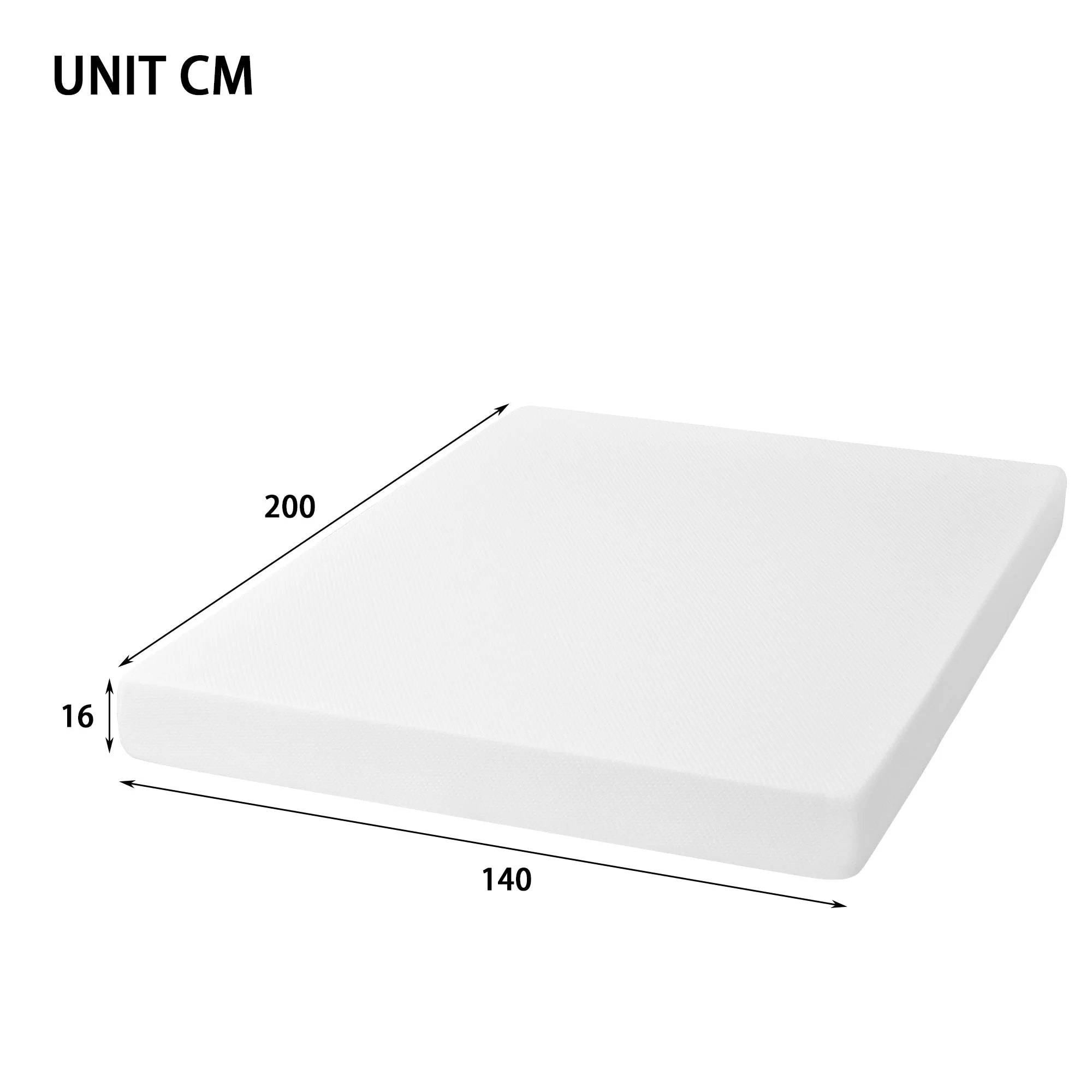 Comfortable mattress, anti-slip, Oeko-Tex certified, ergonomic, breathable, durable, firmness H3, 140x200cm - Image 9