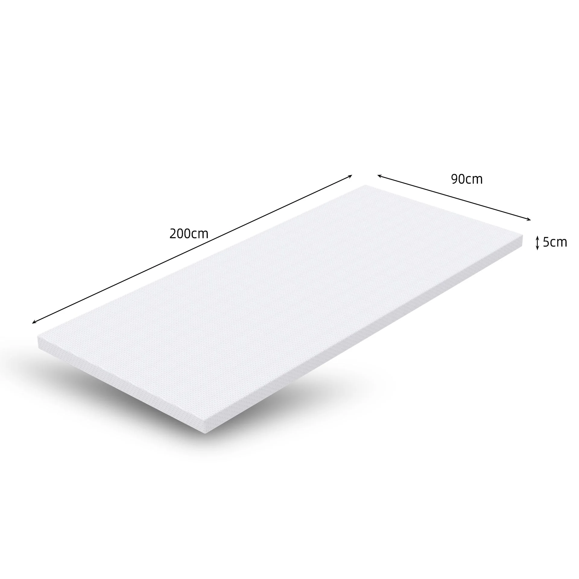 Comfortable Mattress H3, Medium Strength, Oeko Tex Certified, 90x200cm, White - Image 3
