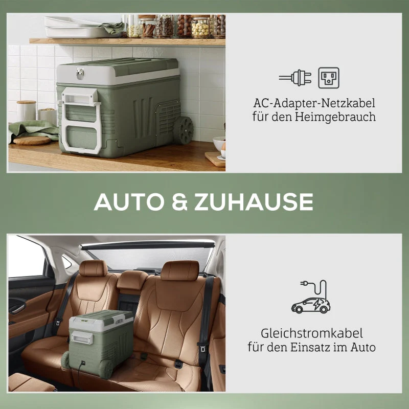 Compressor Cooler Box 33L Electric LED Mini Fridge 12/230V, Green - Image 5