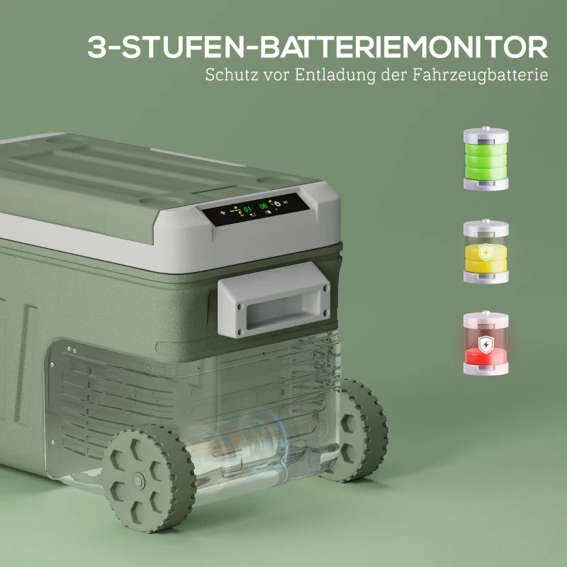 Compressor Cooler Box 33L Electric LED Mini Fridge 12/230V, Green - Image 6