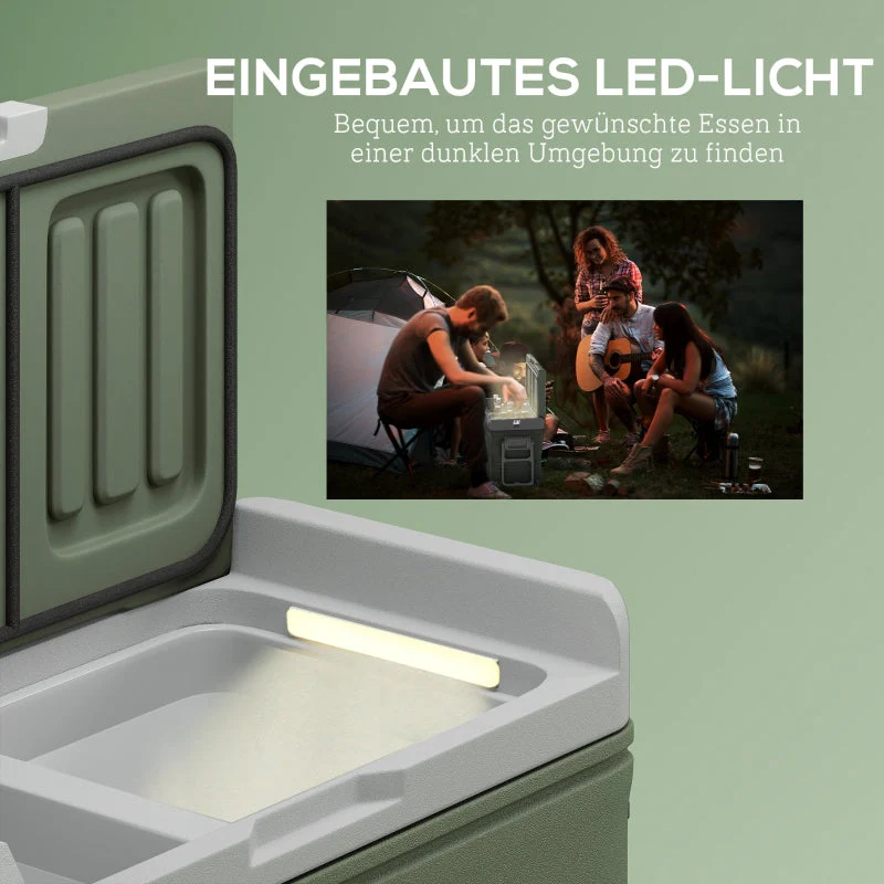 Compressor Cooler Box 33L Electric LED Mini Fridge 12/230V, Green - Image 7