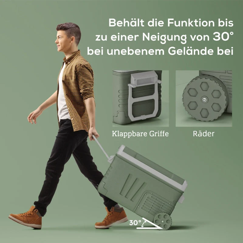 Compressor Cooler Box 33L Electric LED Mini Fridge 12/230V, Green - Image 8