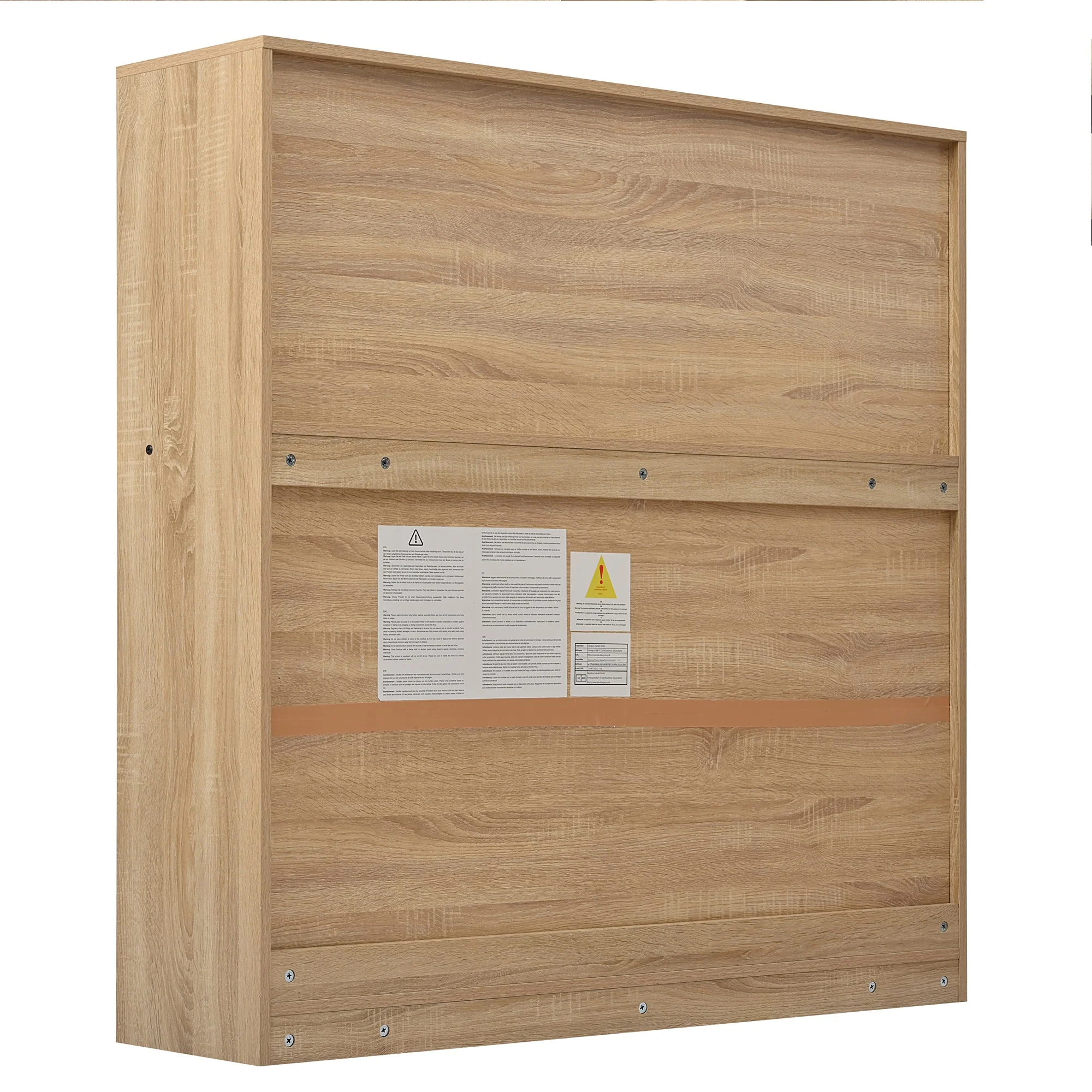 Computer Desk, Shelf & Cupboard, Work Table, Natural 120cm - Image 10