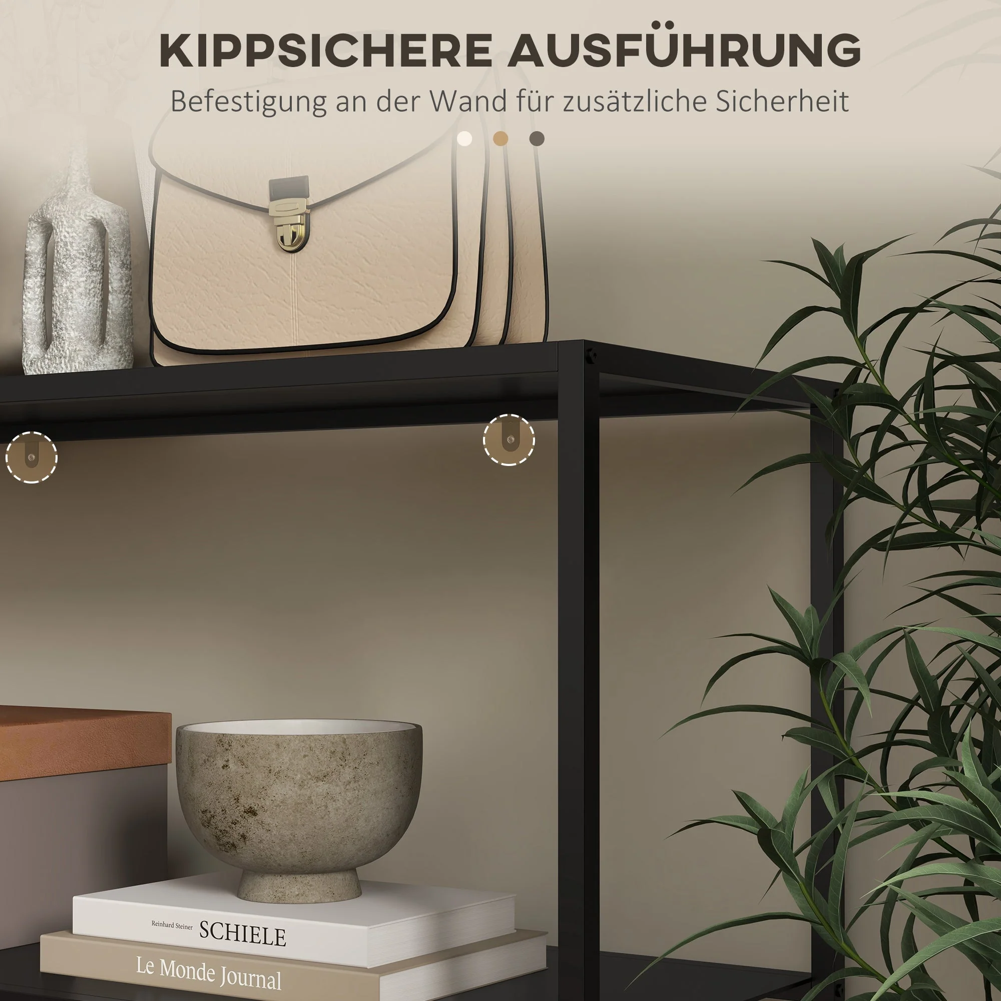 Console Table, 2 Levels, Anti-Tip Device, Steel - Image 6
