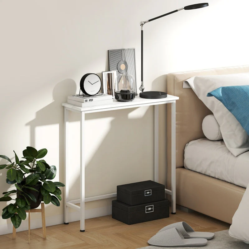 Console Table, Adjustable Foot Pads, Anti-Tip, White - Image 8