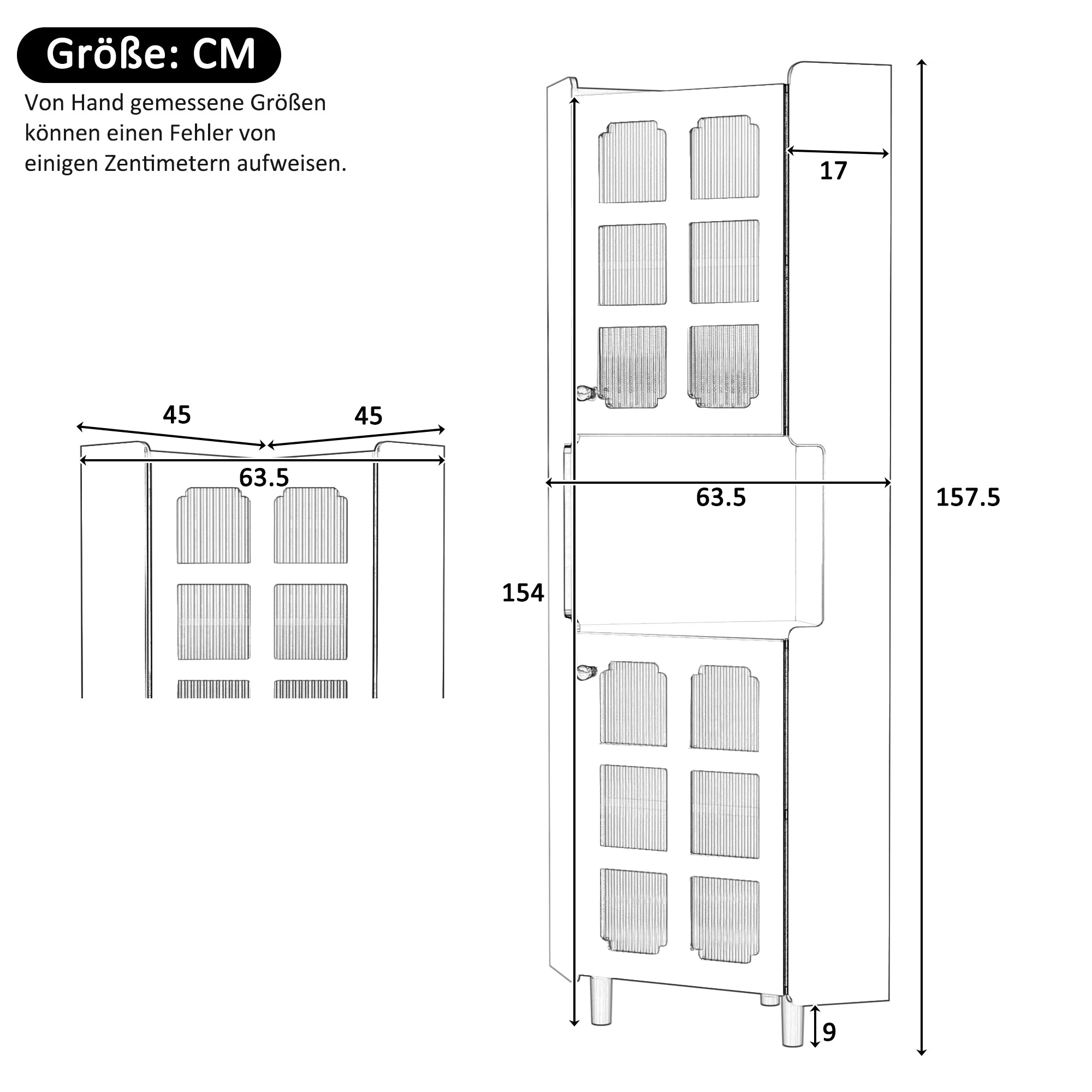 Corner Cabinet LED Multifunctional Storage - White Lacquer Finish - Image 8