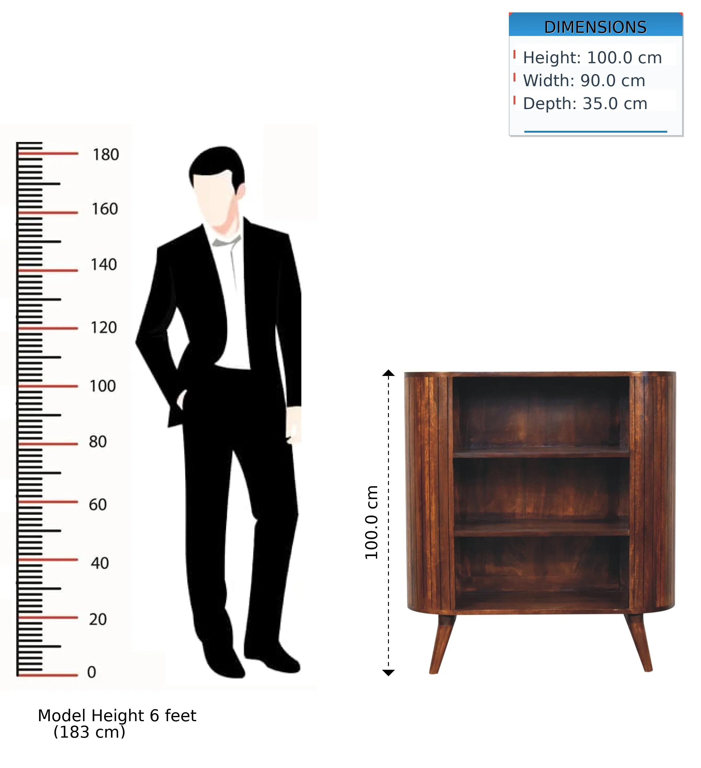 Cortez Open Cabinet Chestnut Wood - Image 8