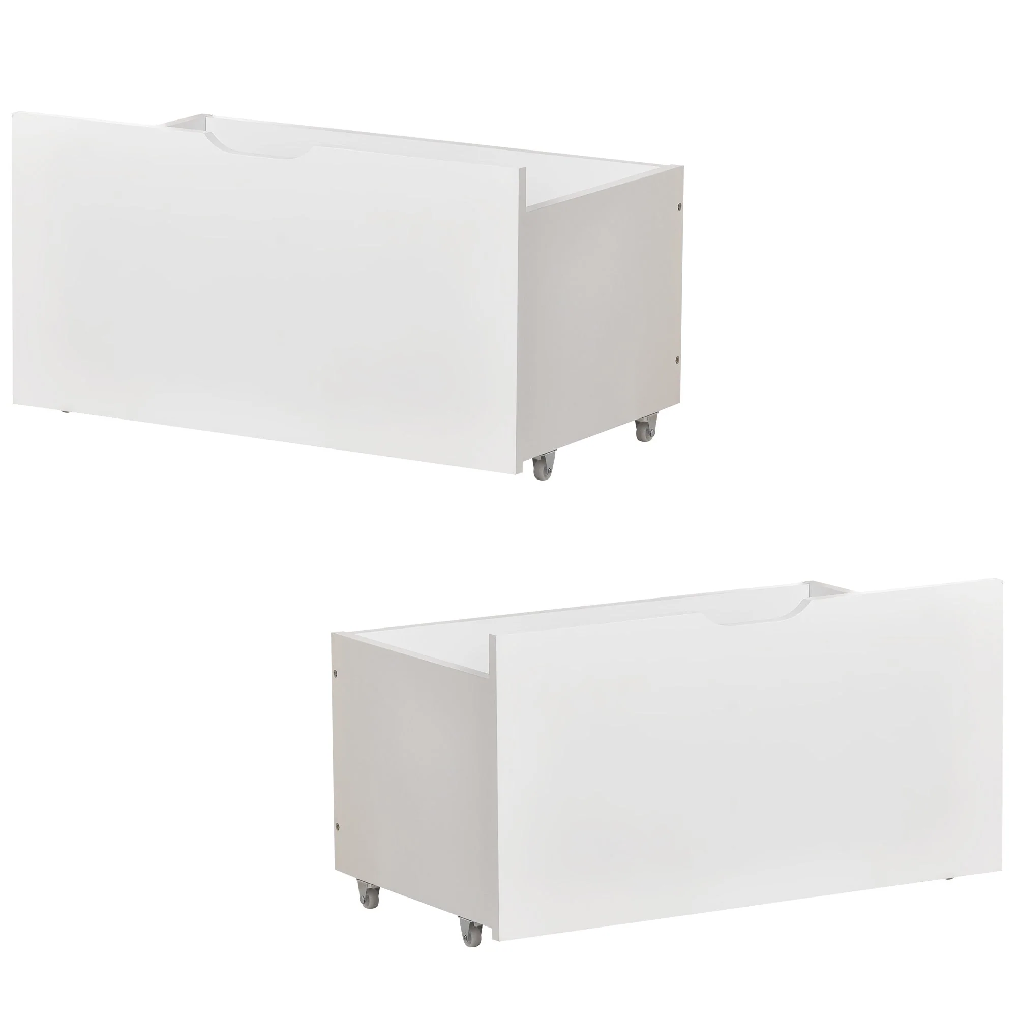 Cot Bedside Cabinet with 2 Drawers, White - Image 4