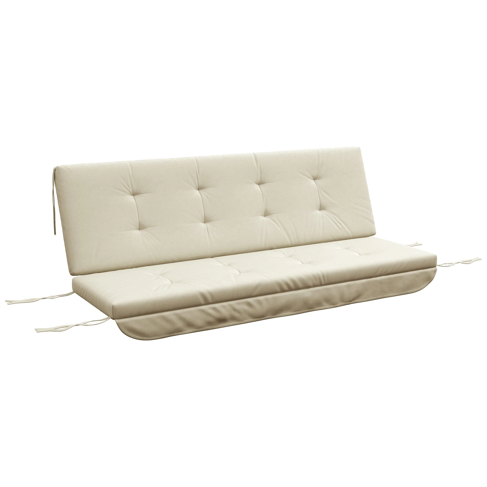 Cushion Set 170cm Hollywood Swing Chair Seat Back Side Beige - Image 3