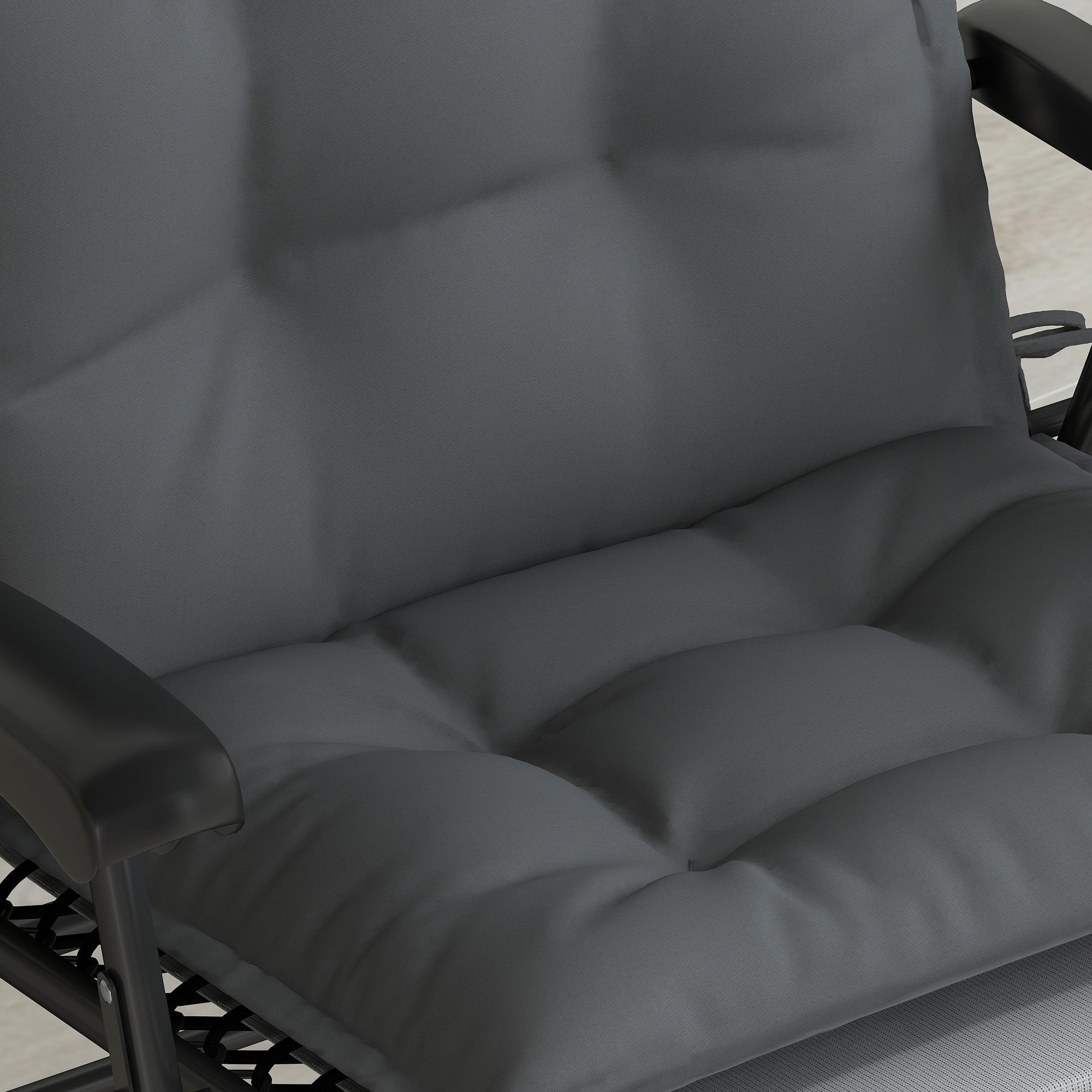Cushions for Sun Loungers, Set of 2 Water-Repellent 50x116x5 cm, Dark Grey - Image 8