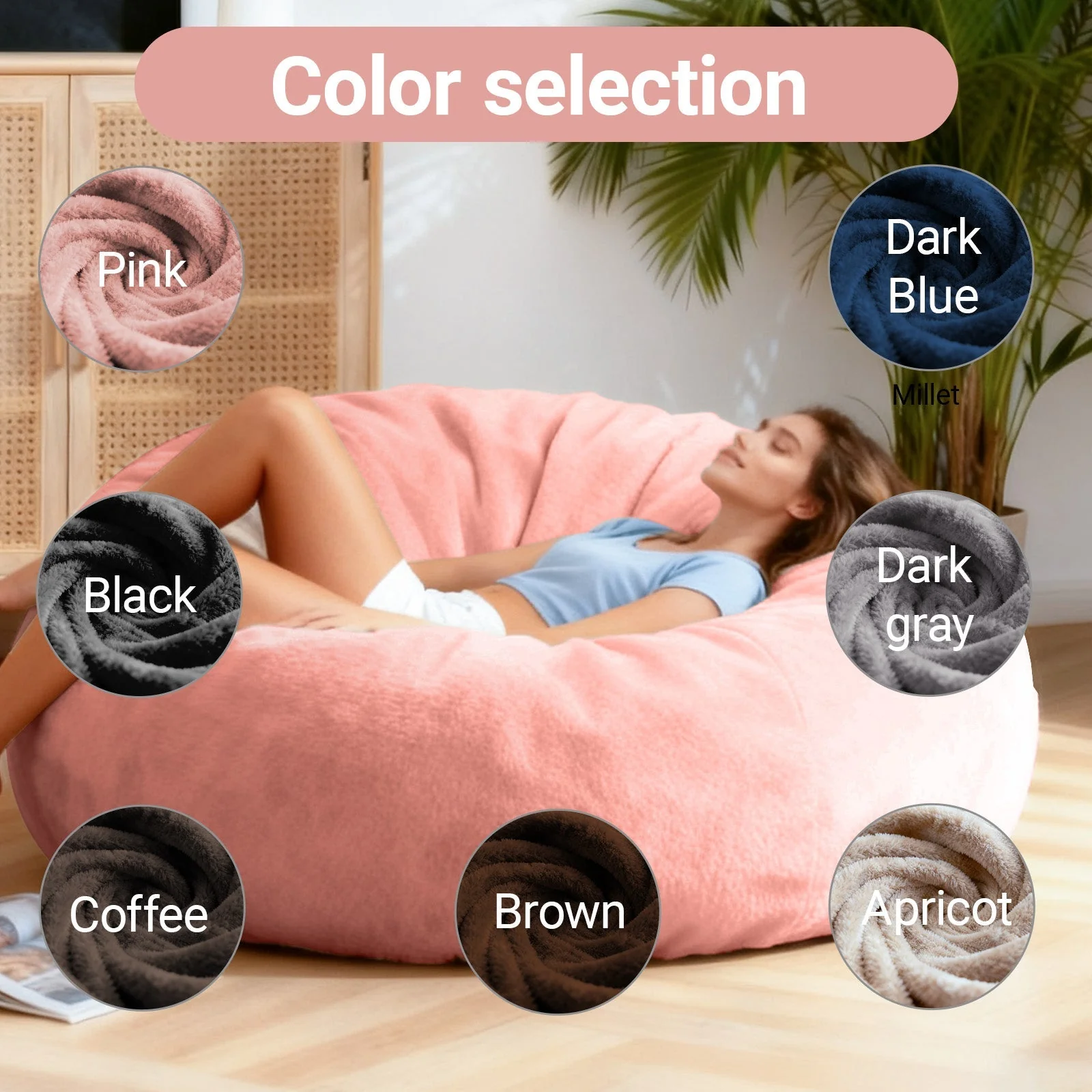 DBC-FENSE Convertible Bean Bag Chair Bed 2-in-1 Lounge Solution - Image 5